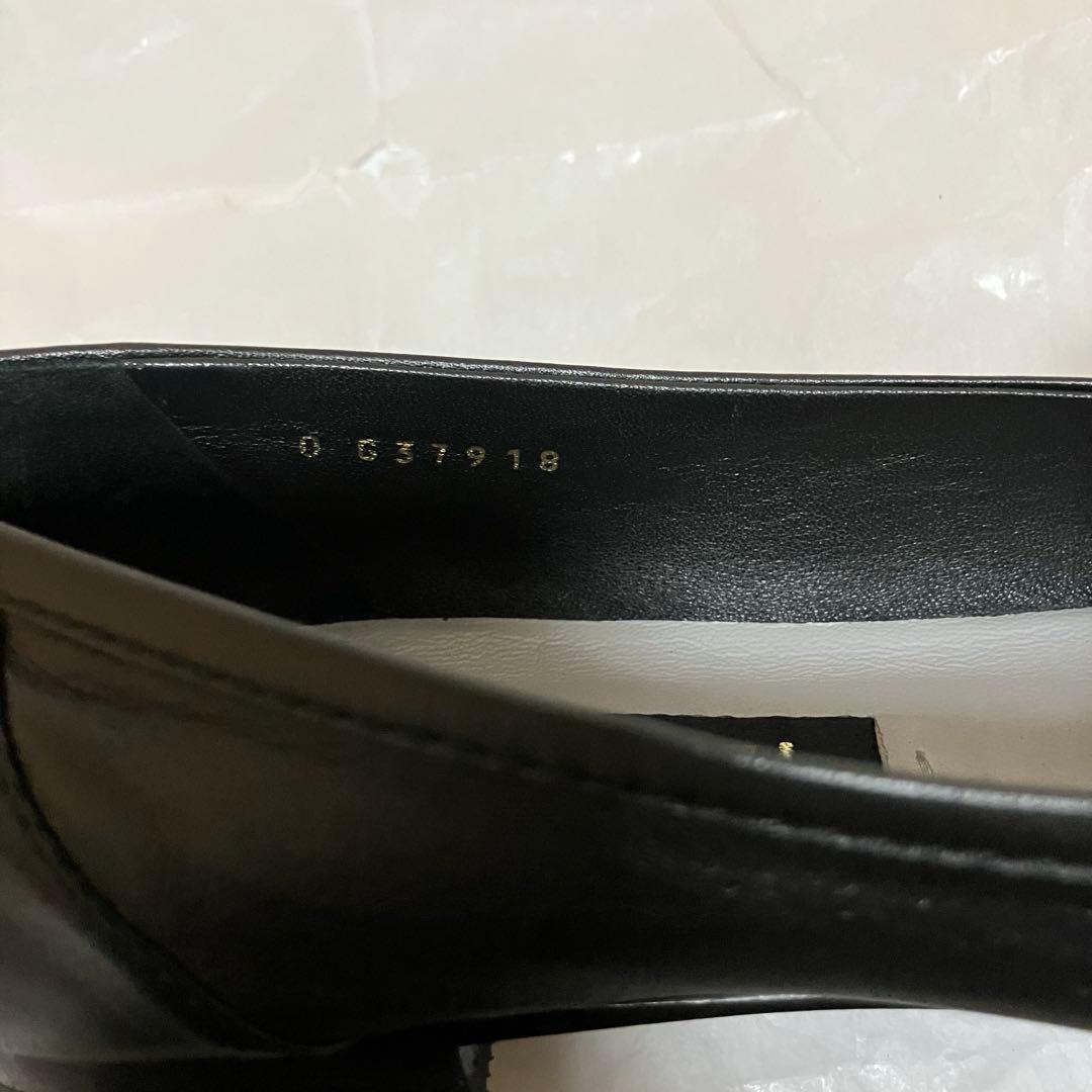 CHANEL シャネル ブラック レザー CCマーク フラットシューズ 39