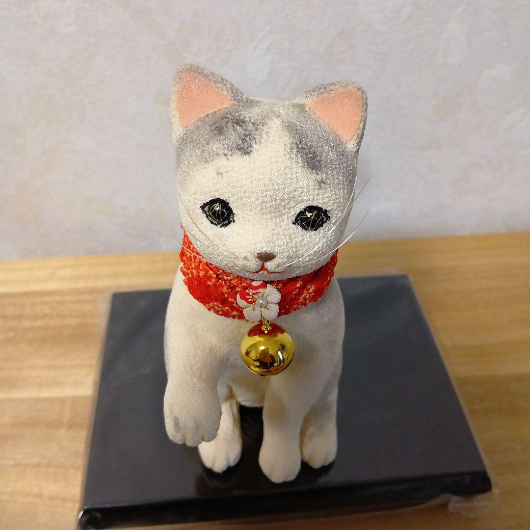 招き子猫　古布縮緬　ハンドメイド　手作り
