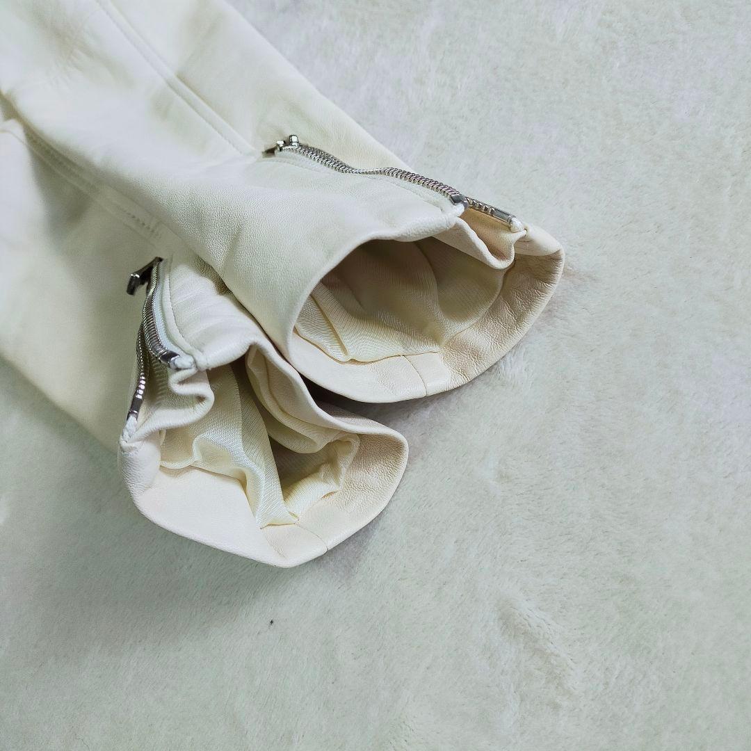 美品　ANAYI　近年モデル　34　ノーカラーレザージャケット