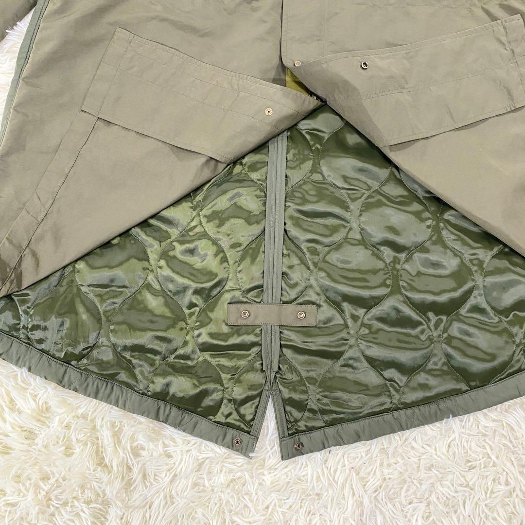 極美品　フレッドペリー　モッズコート　キルティング　切替　カーキ　UK10　L