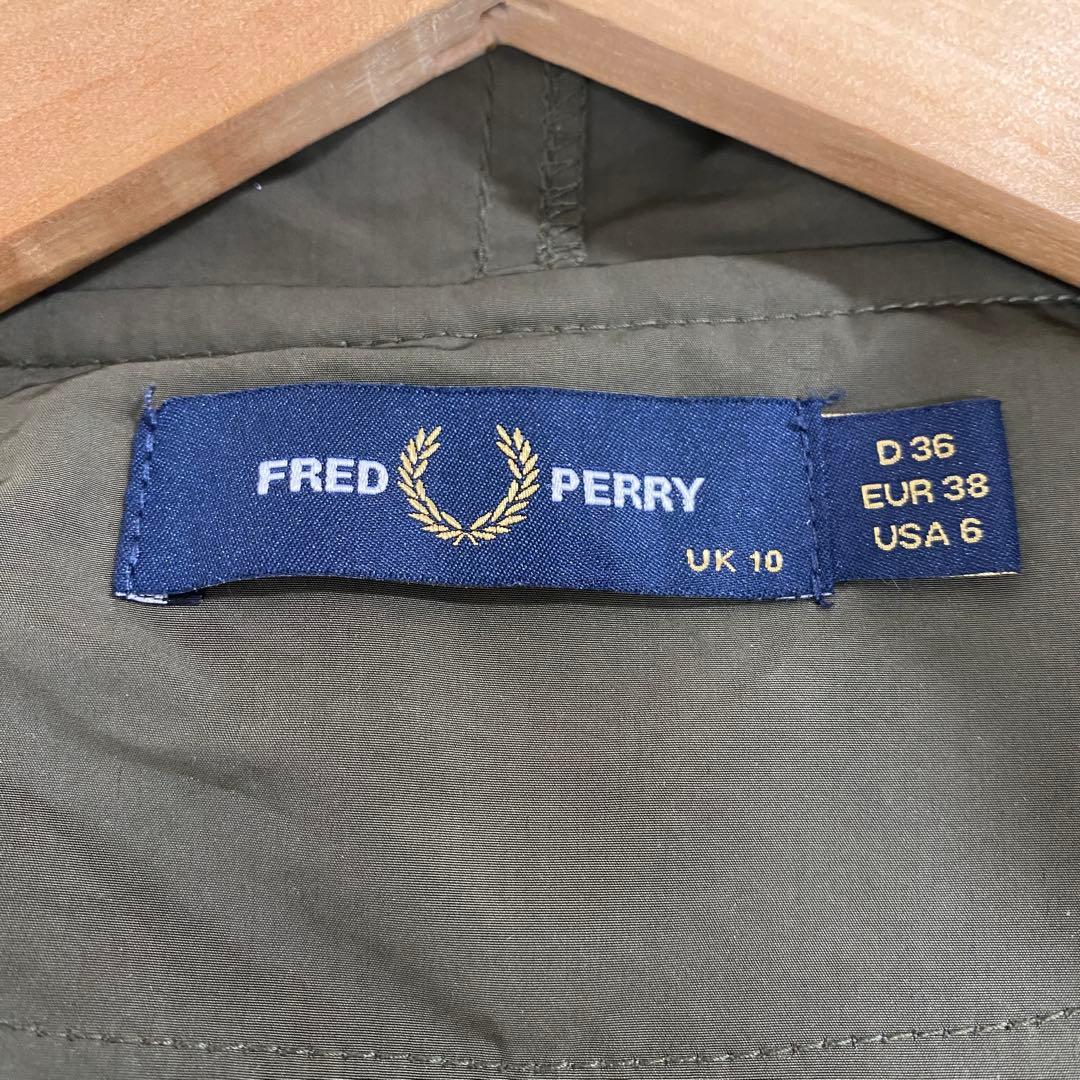 極美品　フレッドペリー　モッズコート　キルティング　切替　カーキ　UK10　L