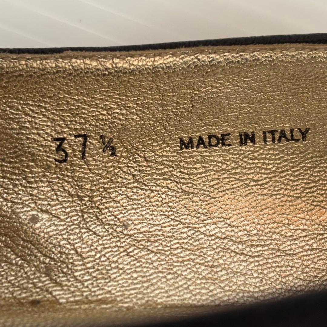 ジミーチュウ　フラットシューズ　星　スター　スタッズ　37.5 レザー　ブラック