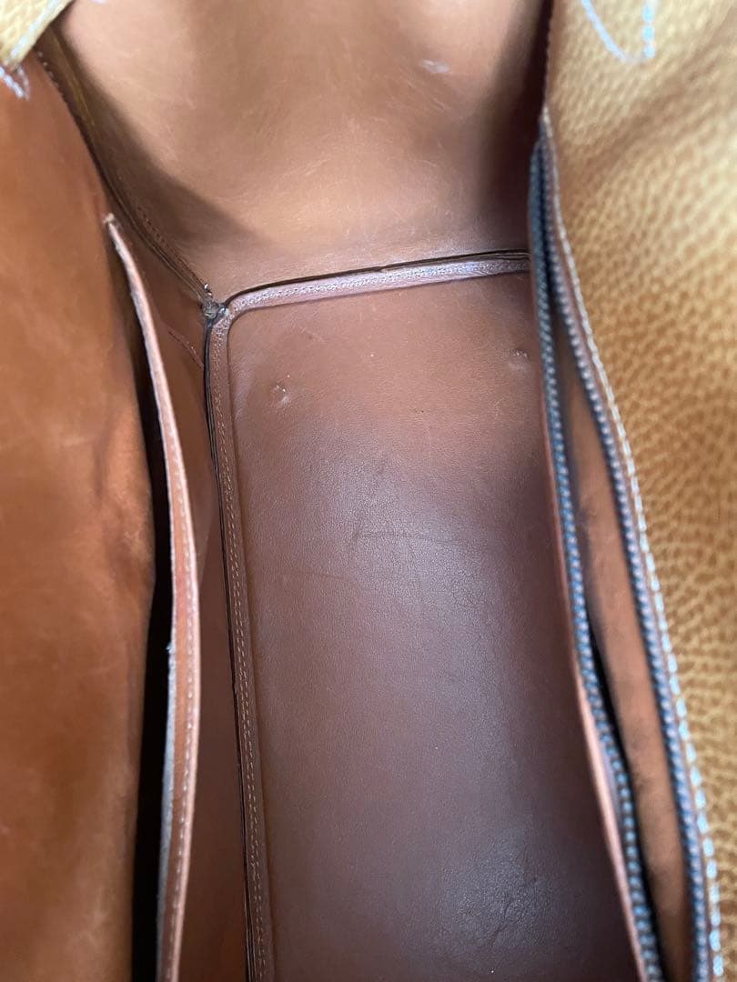 HIGH-CLASS ブラウンレザー ハンドバッグ