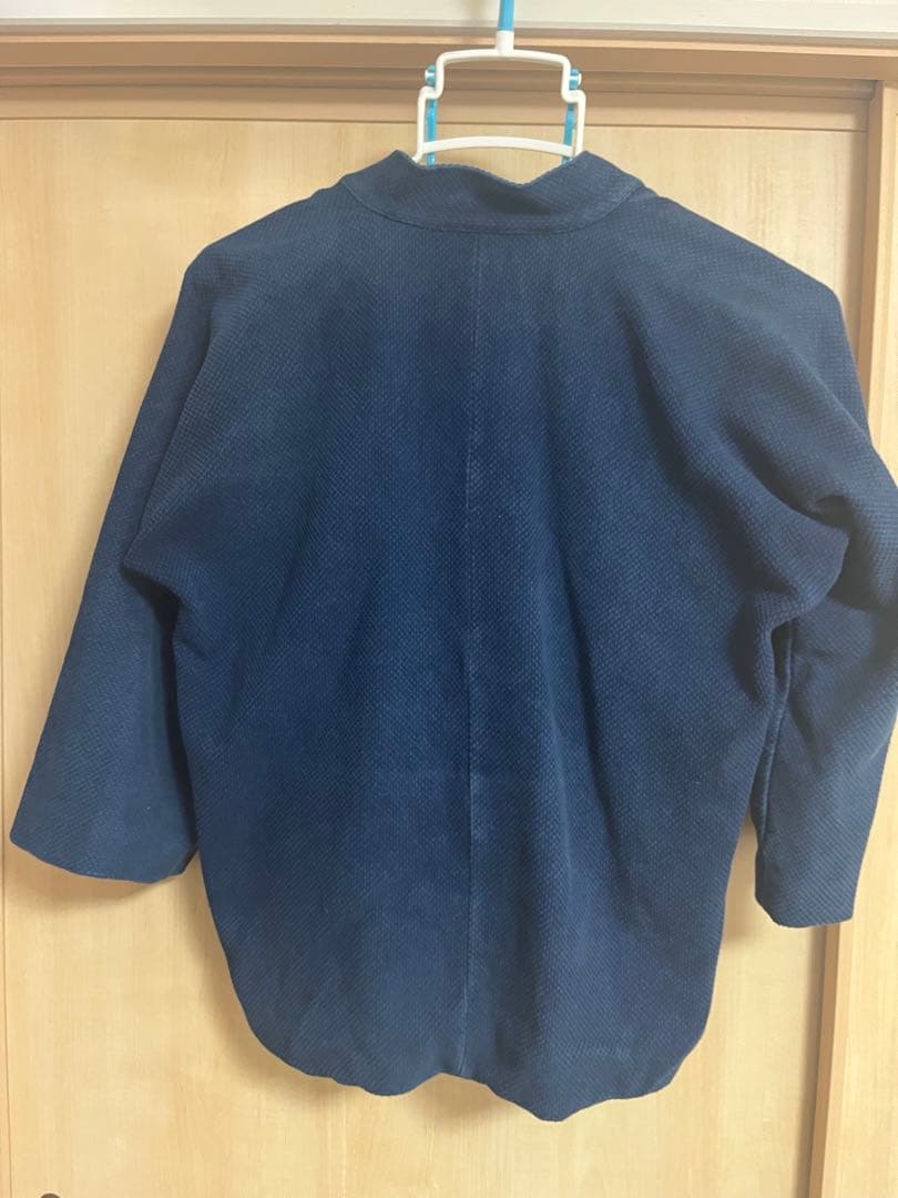 藍染半纏 刺し子 裏バンダナ柄