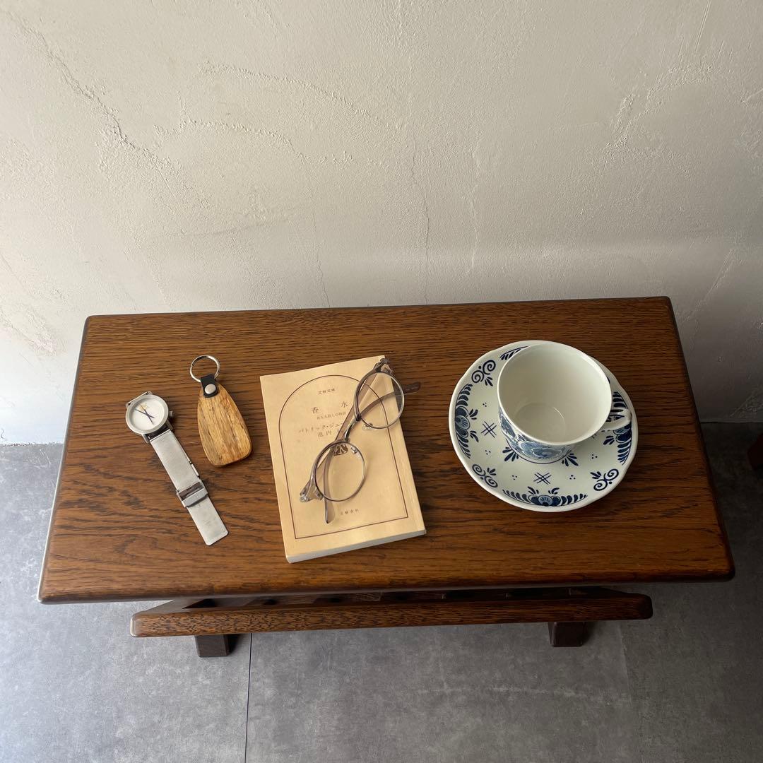 オランダ製　木製　サイドテーブル マガジンラック　オーク無垢材　百貨店