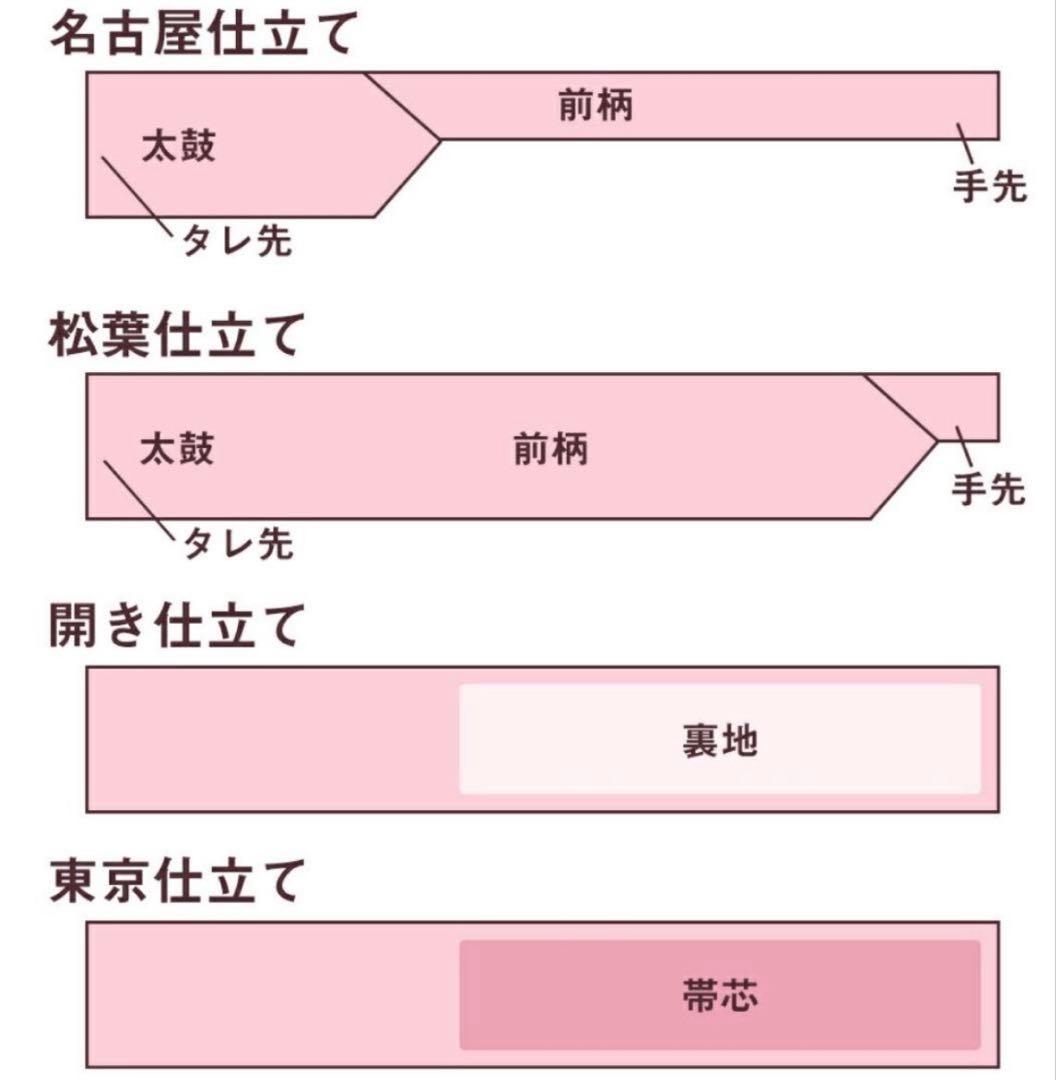 B5 蝶に花模様 絞り 薄茶色系 紬 正絹 太鼓柄 開き名古屋帯 シャレ帯