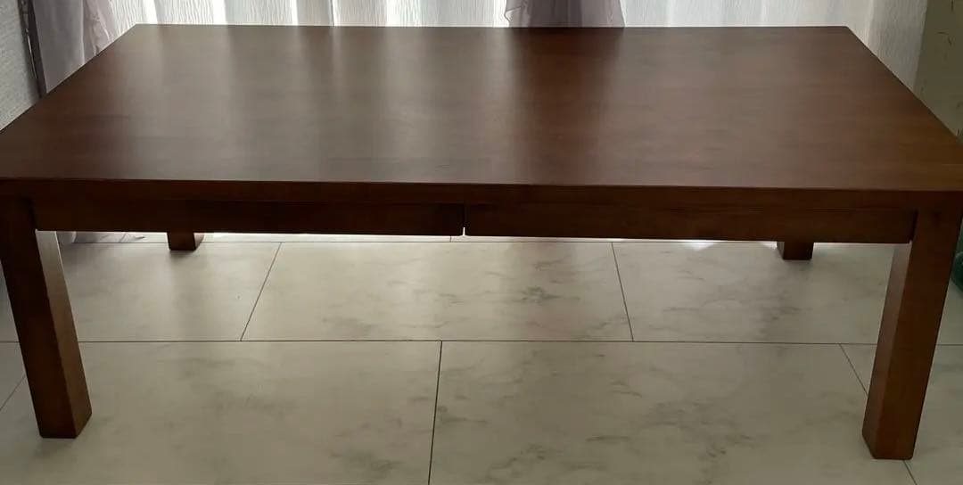 ☆送料込・たのメル便☆無印　ブラウン木製　ローテーブル　シンプル