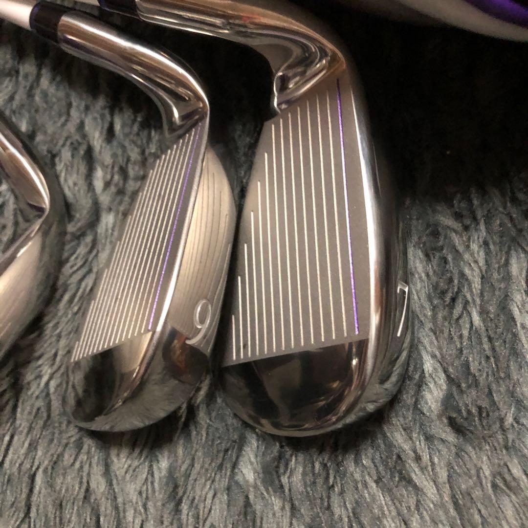 ホ*C様 美品　marie claire ゴルフクラブセット ７本　黒紫