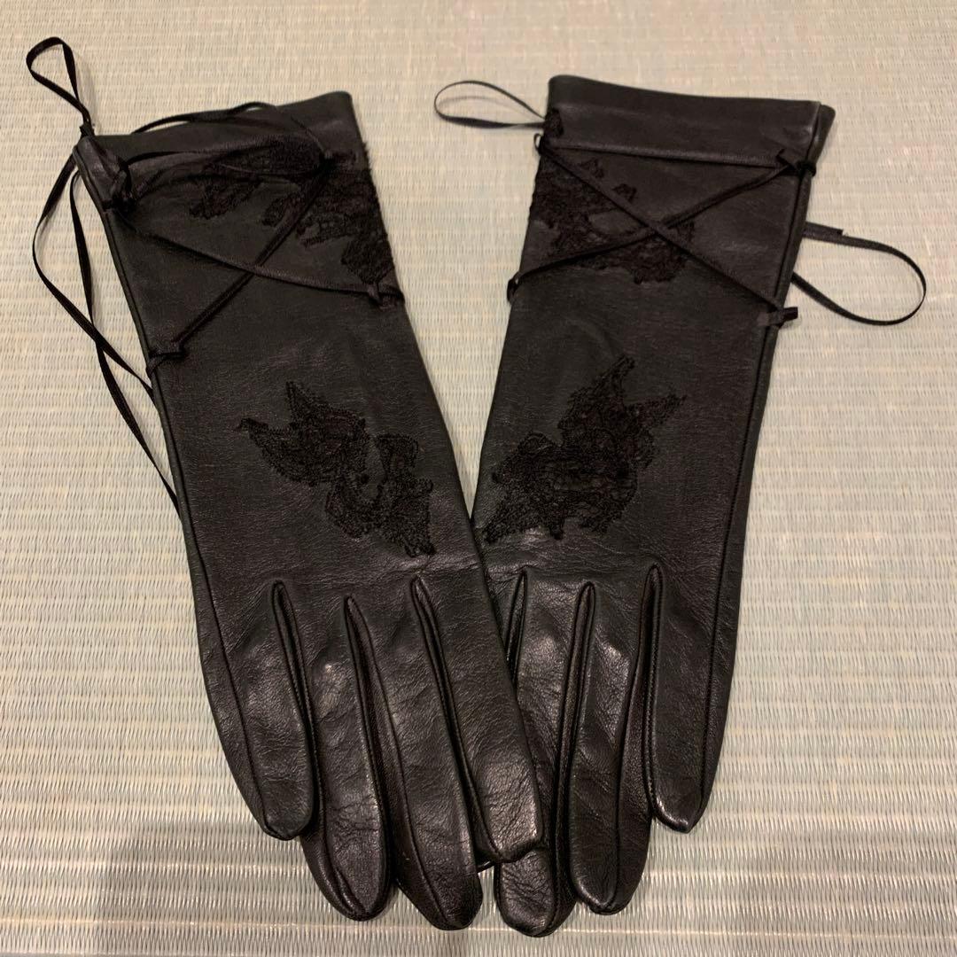 John Galliano ブラック手袋 サイズ7
