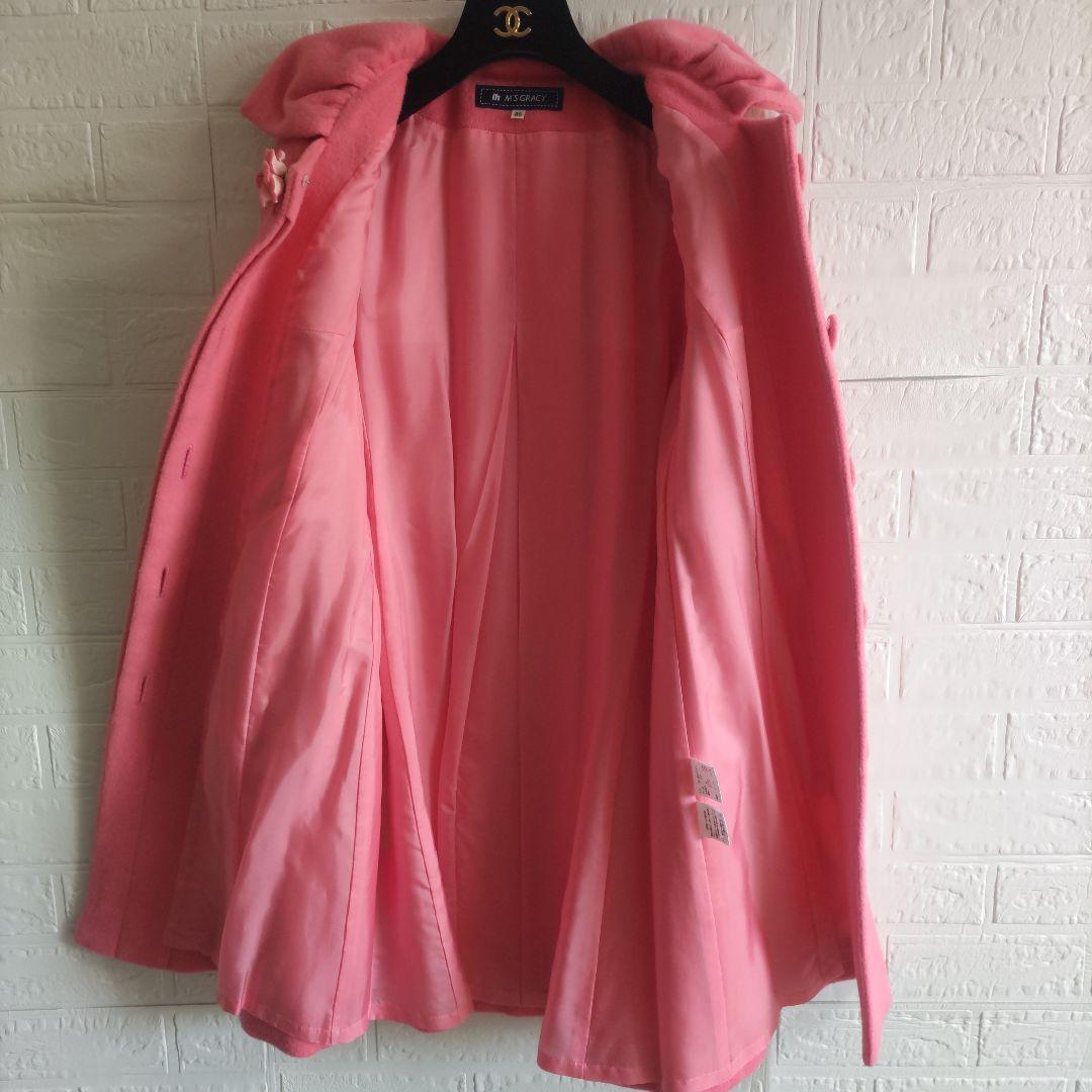 M'S GRACY 　エムズグレーシー　カメリア　カシミヤ　コート　ピンク
