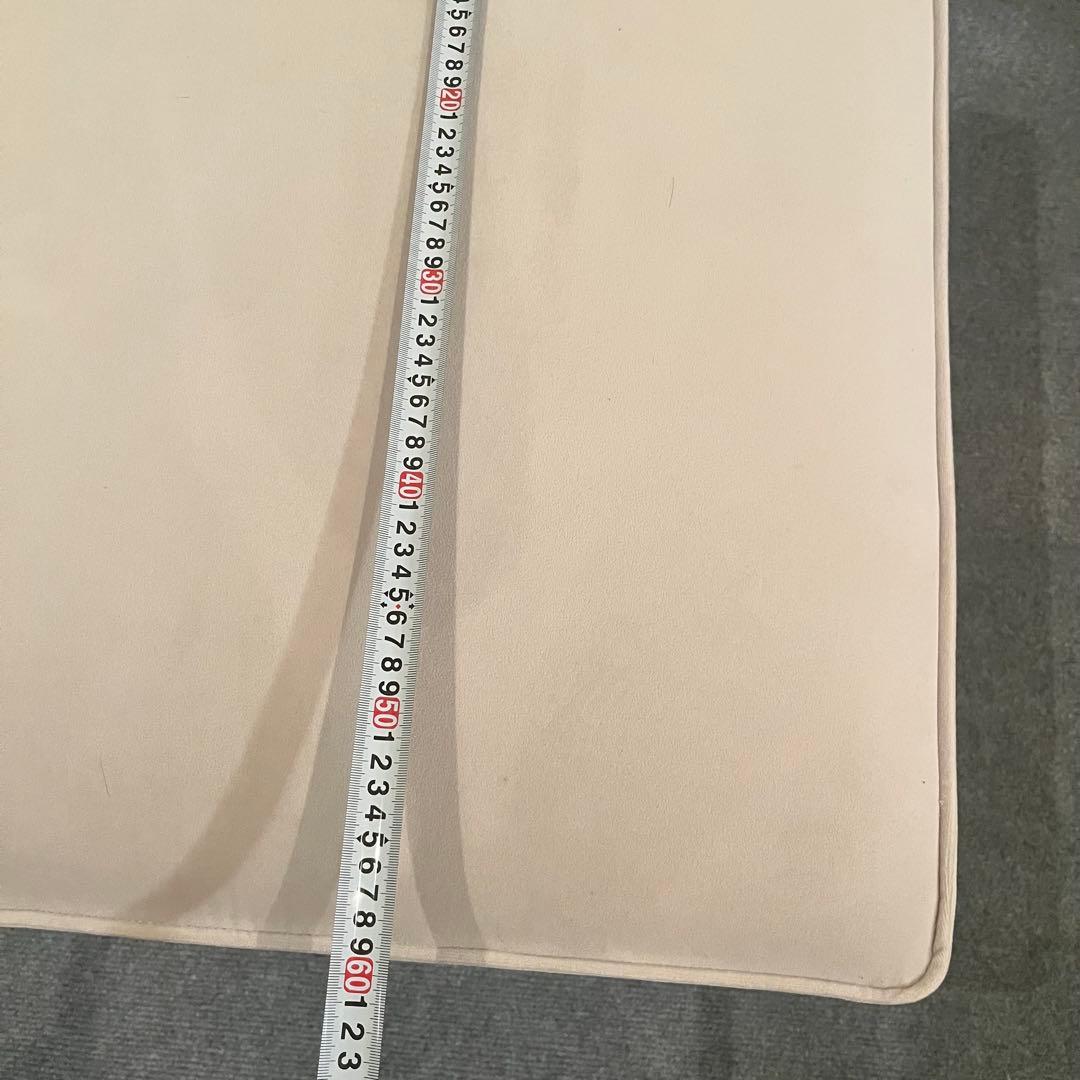 美品 ナチュラルベージュ オットマン スツール ロボット掃除機対応