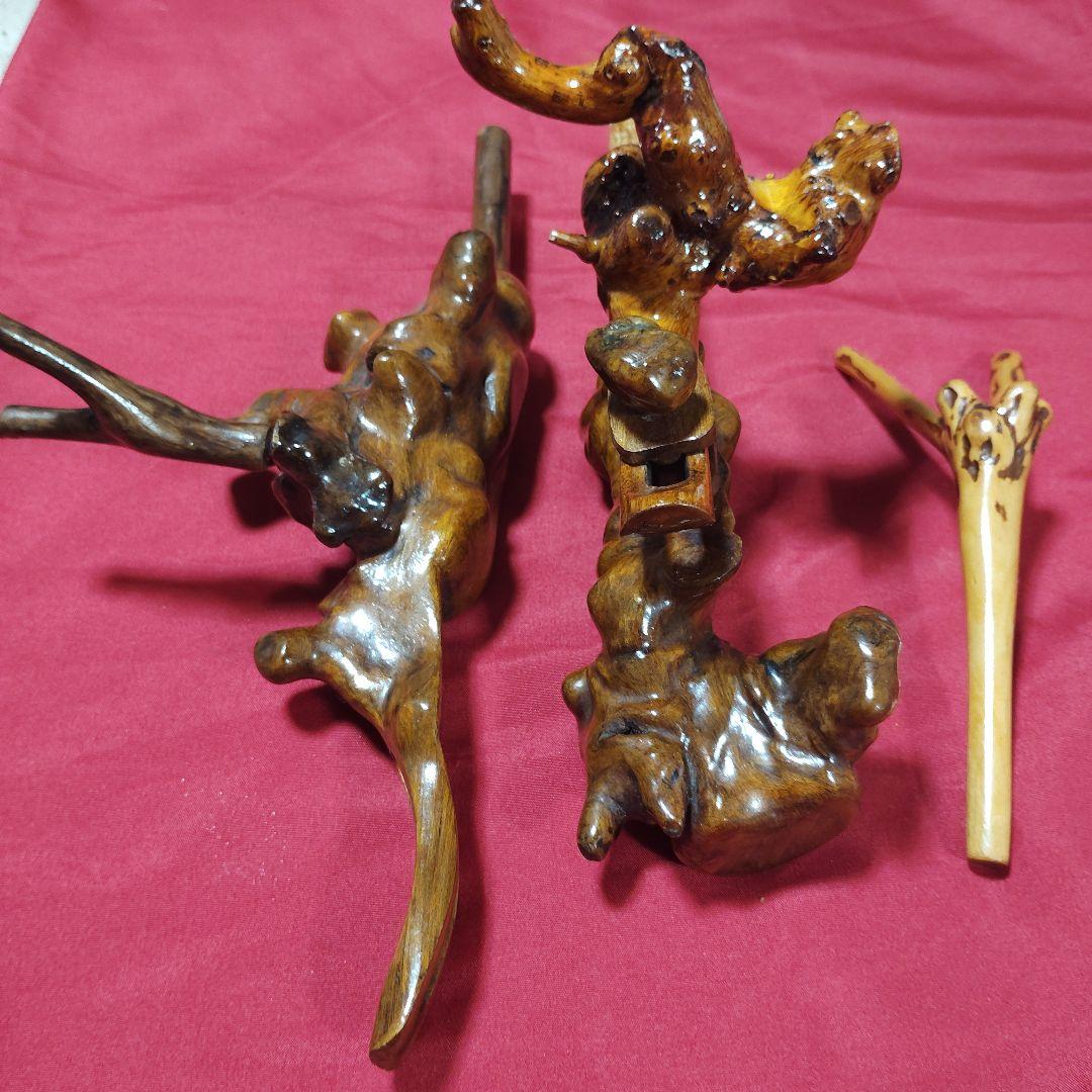 ヘラブナ釣り万力・希少天然杜松 弓型万力・杜松竿枕１点物希少です