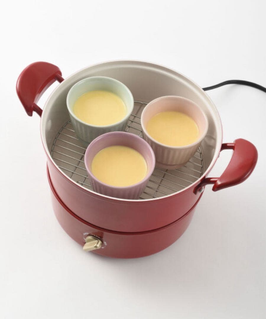 【新品未使用品】ブルーノ　マルチグリルポット　レッド