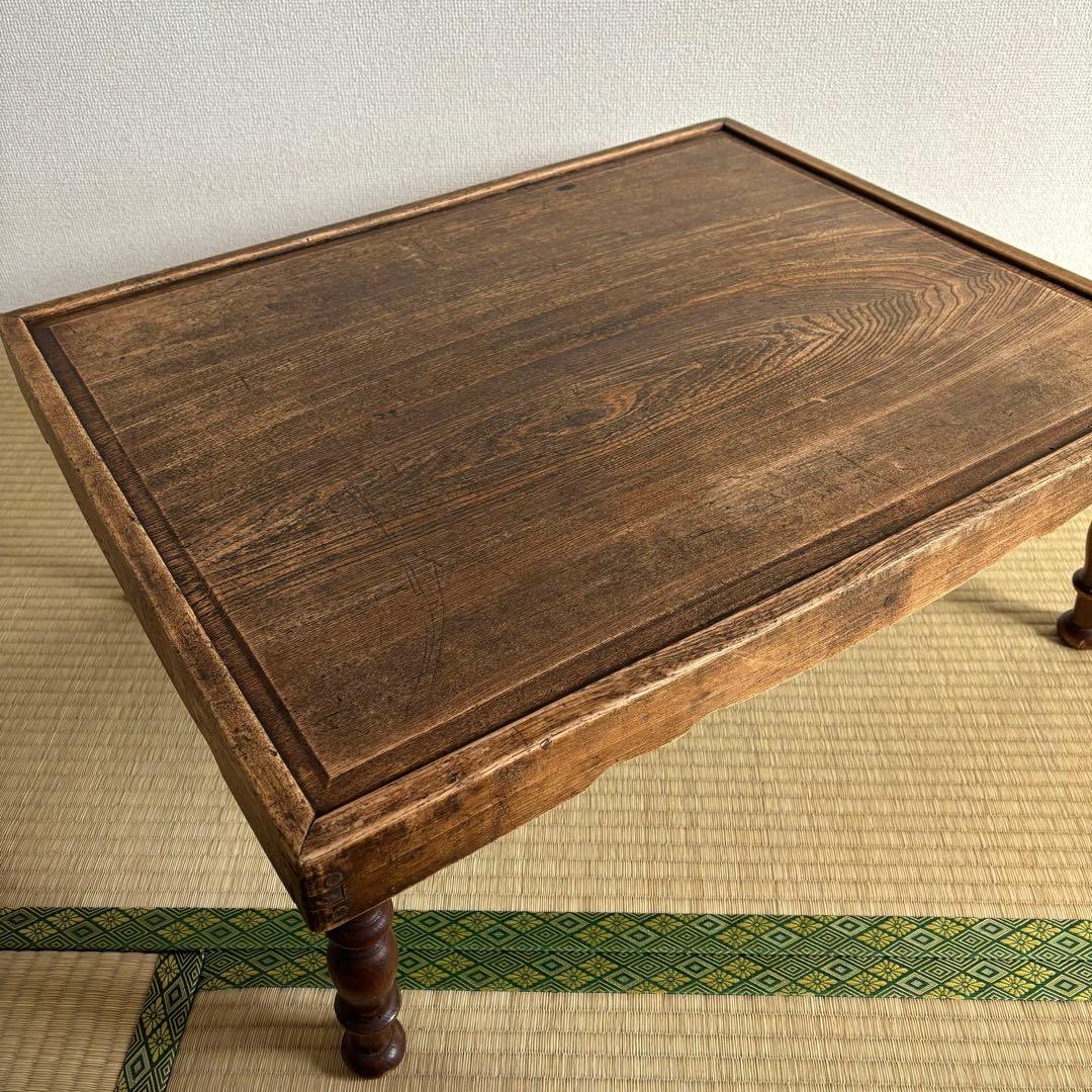 レトロ　木製　テーブル　机　ちゃぶ台　昭和　大正　天然生活　インテリア　カフェ