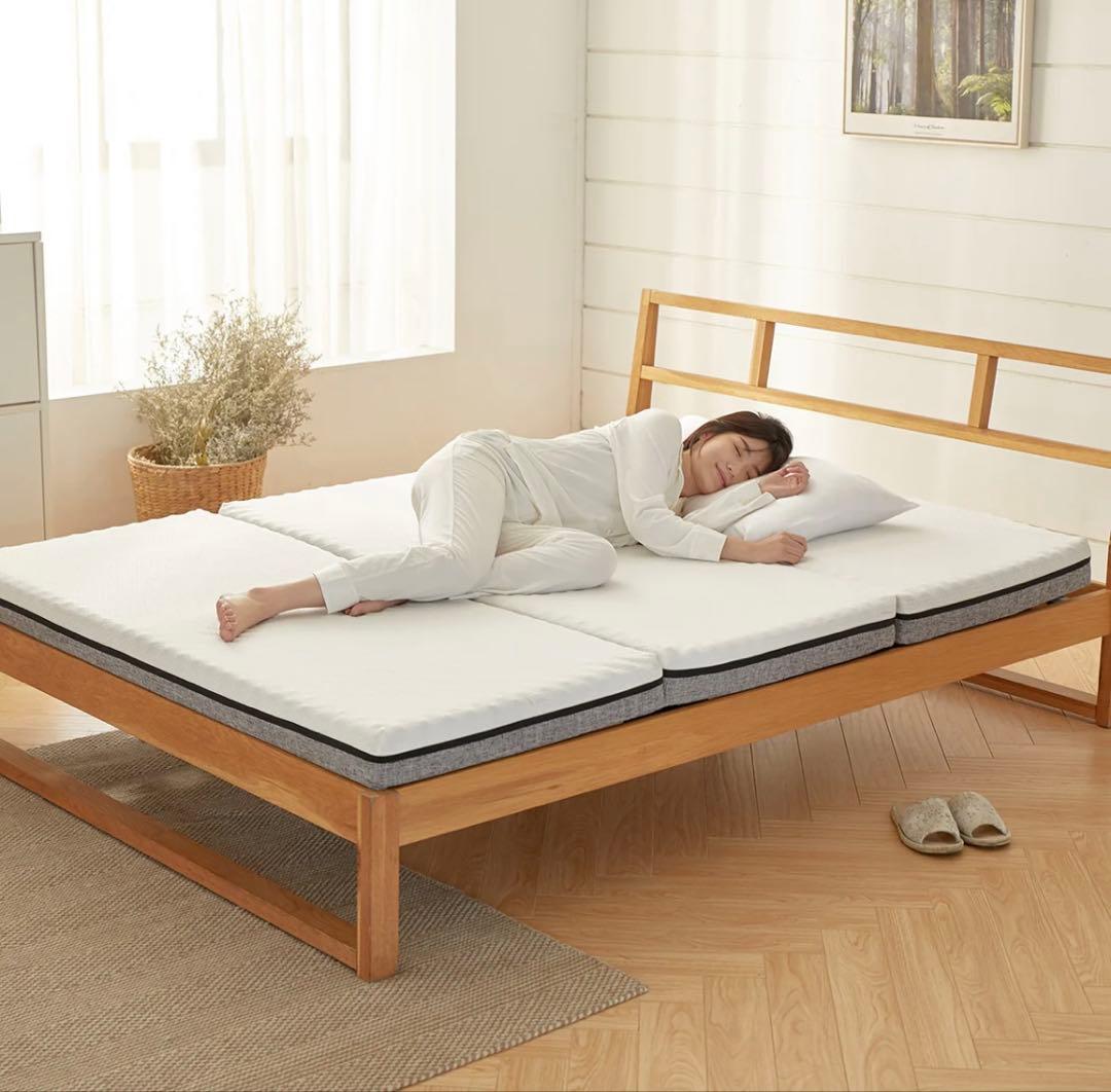 快眠タイムズ エコラテエリート 10cm三つ折りマットレスセミダブル 折りたたみ