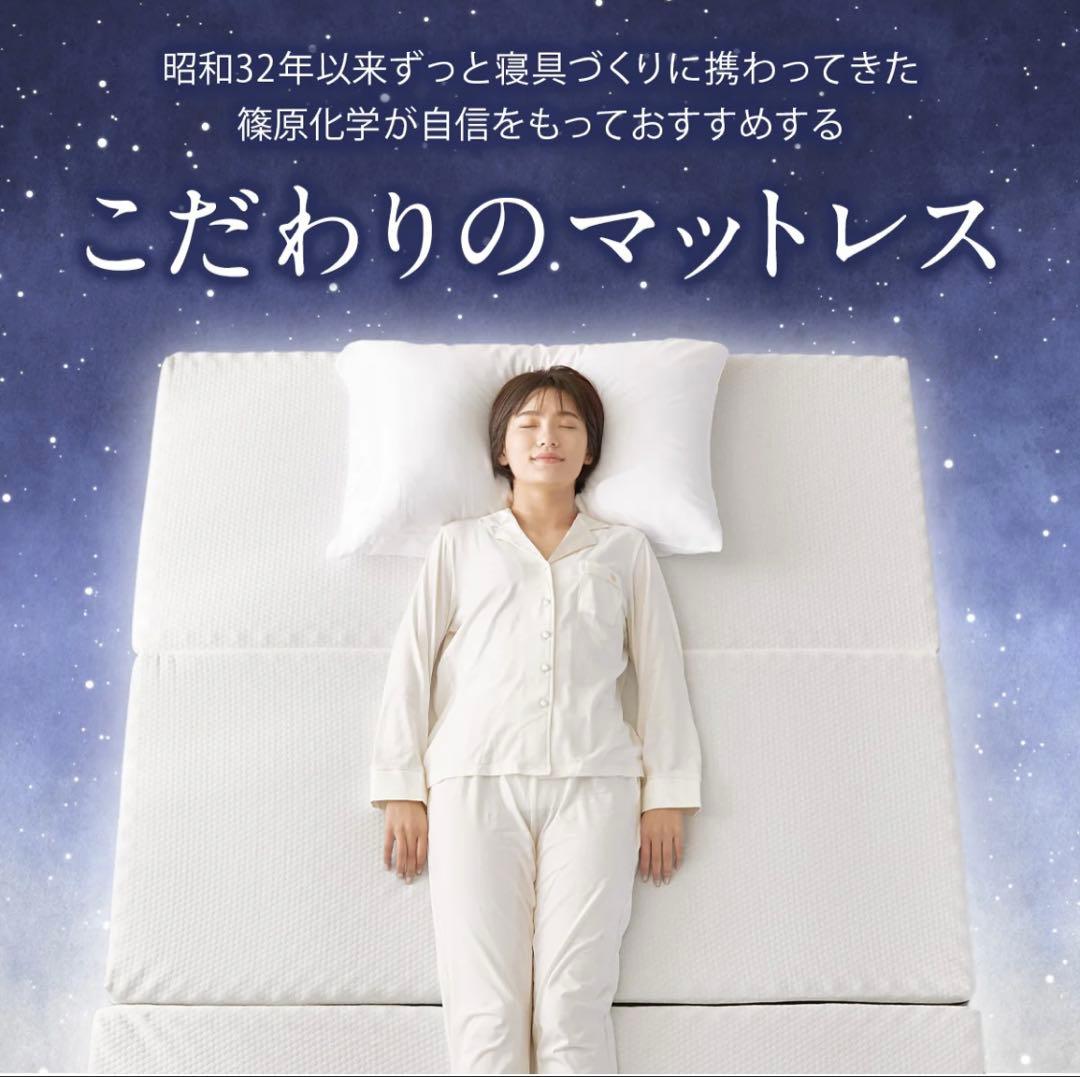 快眠タイムズ エコラテエリート 10cm三つ折りマットレスセミダブル 折りたたみ