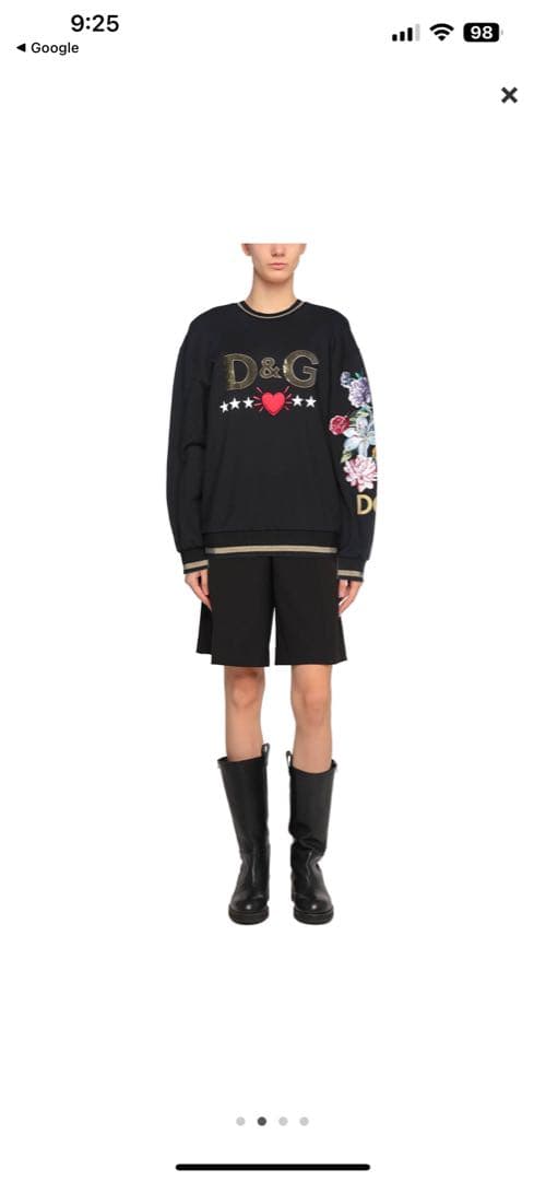 a*い様 D&G ブラック スウェット トレーナー サイズ38