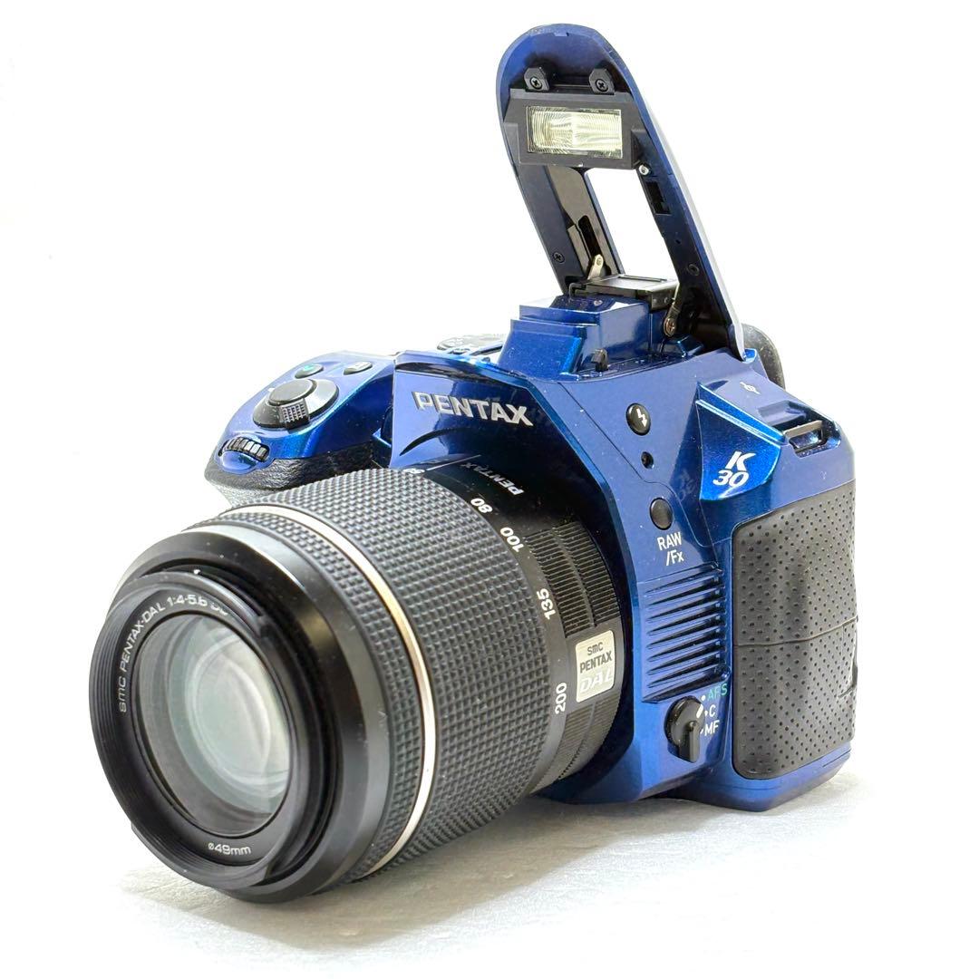 【黒死病対策済】PENTAX K-30 クリスタルブルー 50-200mmズーム