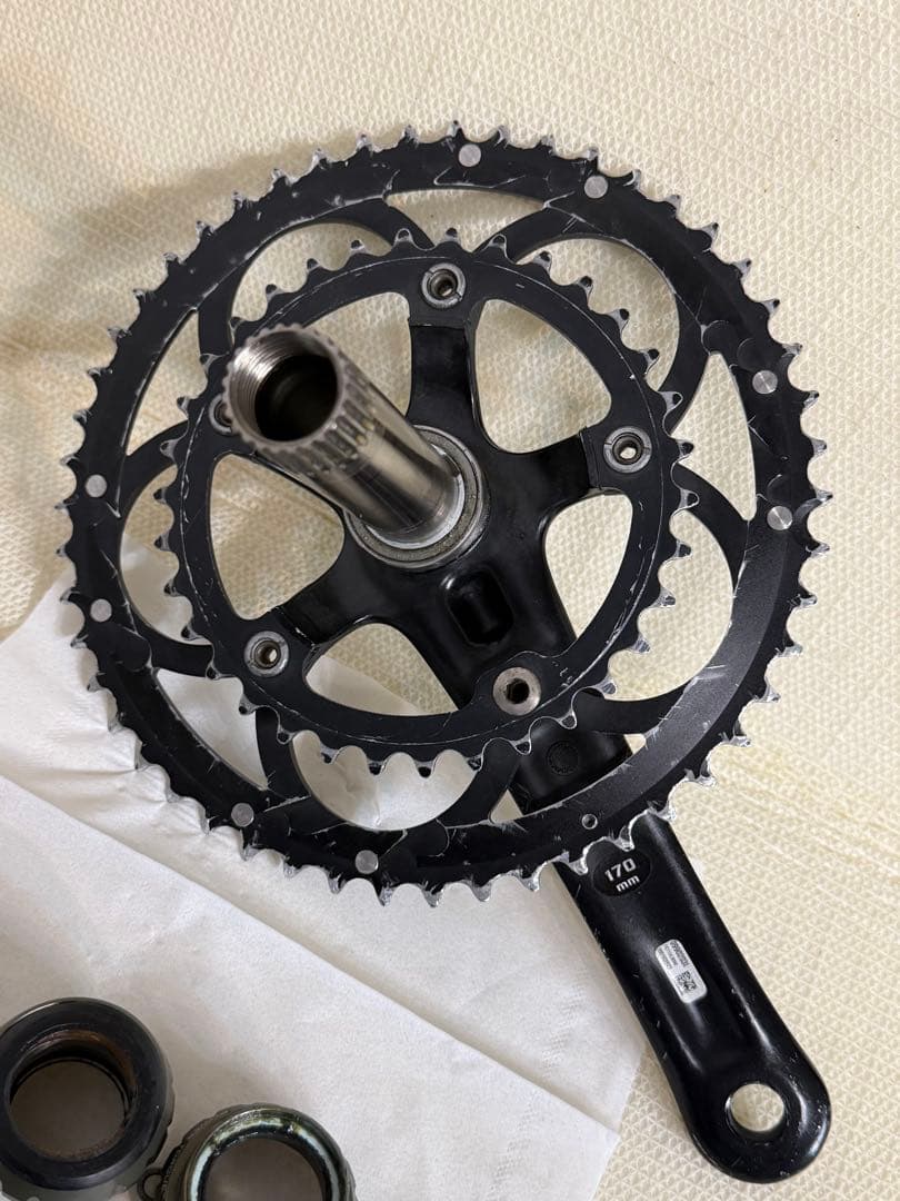 訳あり品 カンパニョーロ ヴェローチェクランク 170mm50/34 bb付