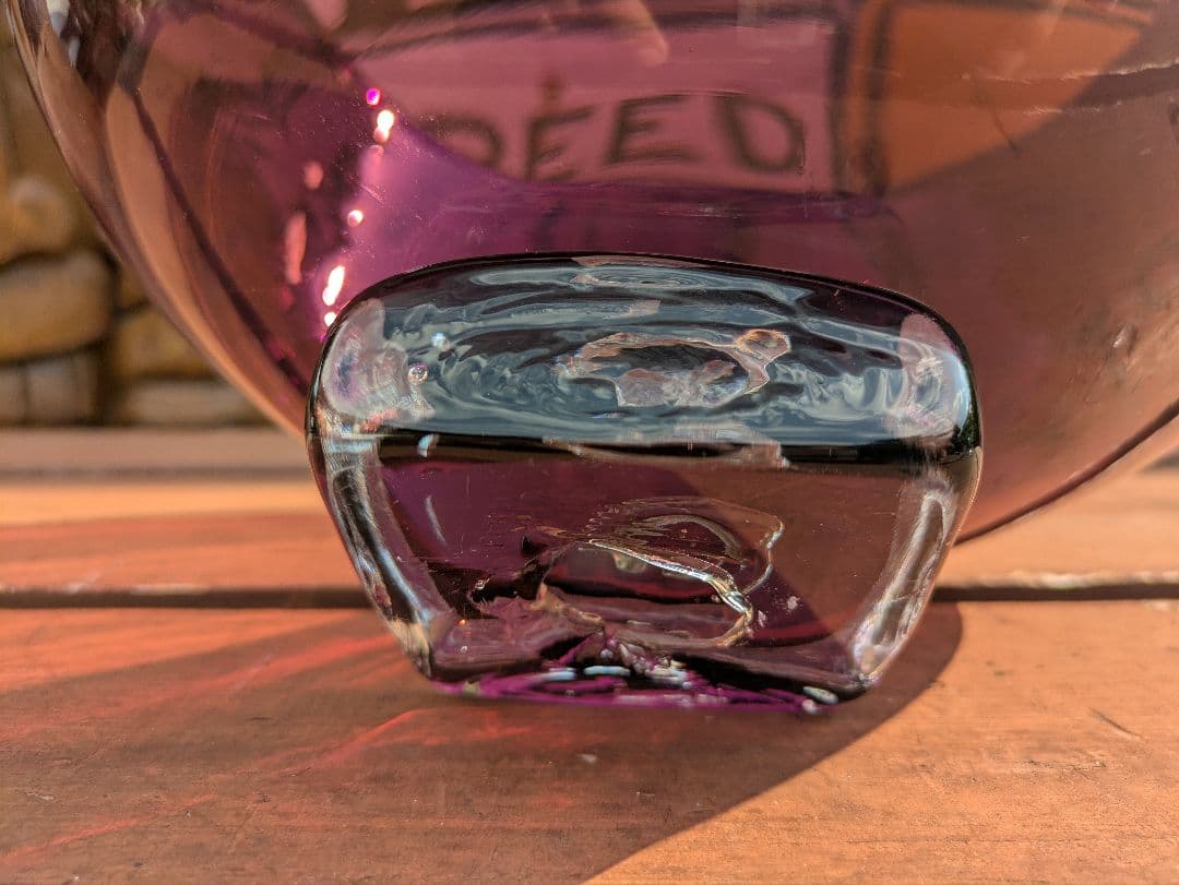 希少なヴィンテージ BLENKO ブレンコガラス　USA製　希少なアメジスト色