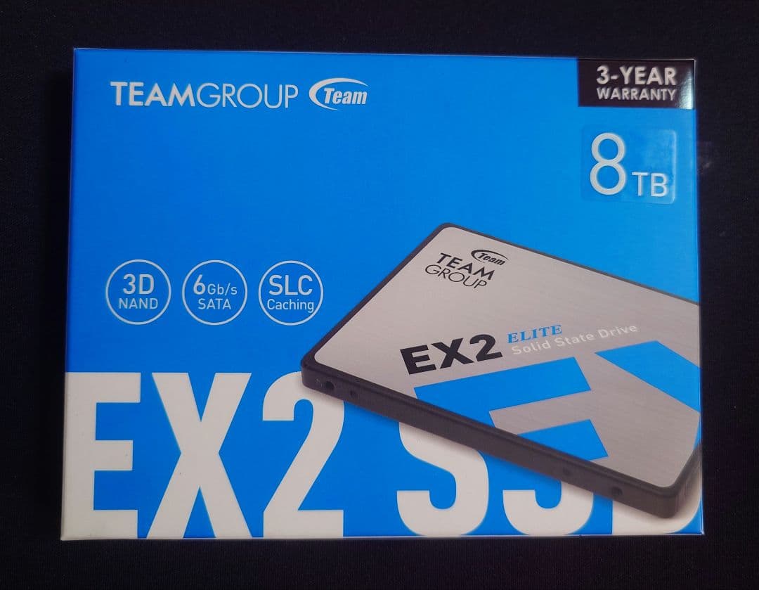 【中古】Team EX2 Elite 8TB