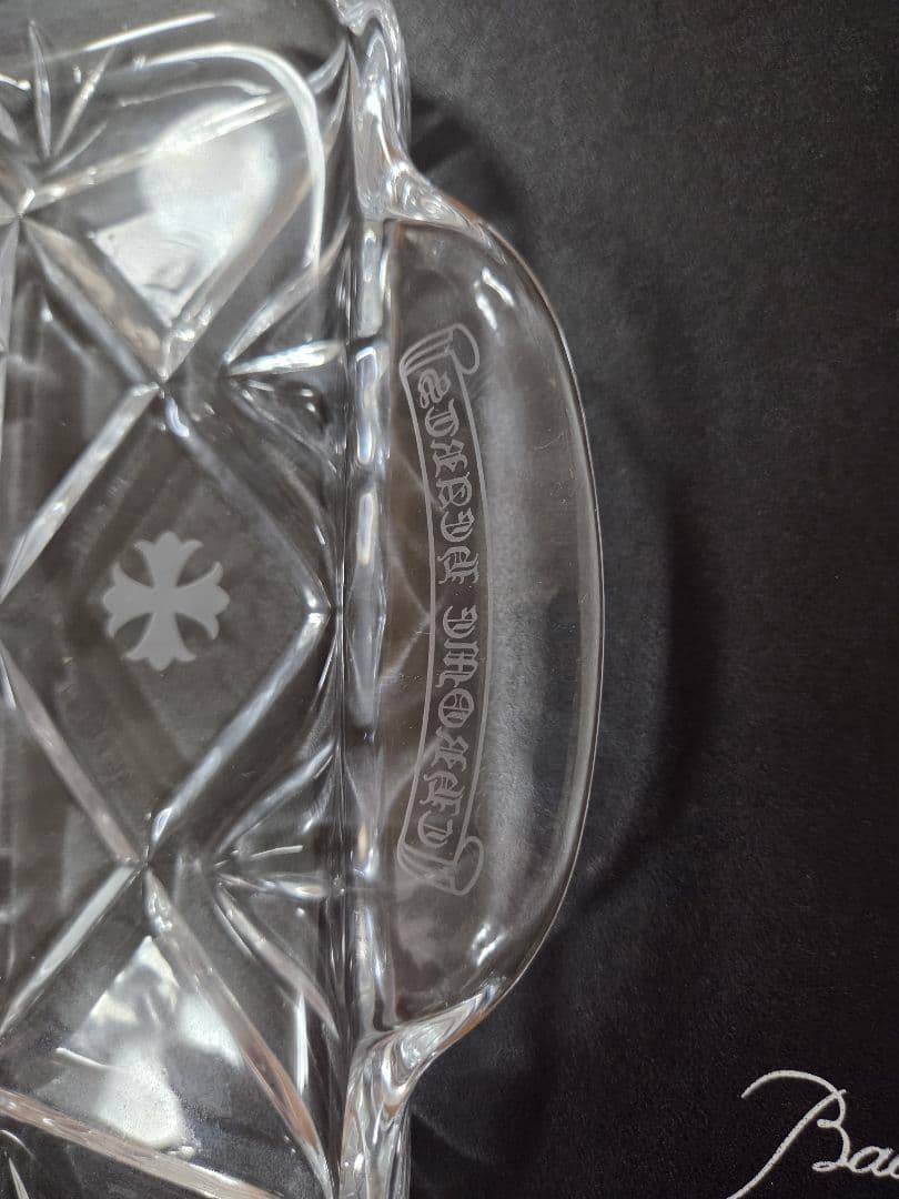 未使用保管品箱付美品クロムハーツバカラ中型トレーお皿ガラス送料無料