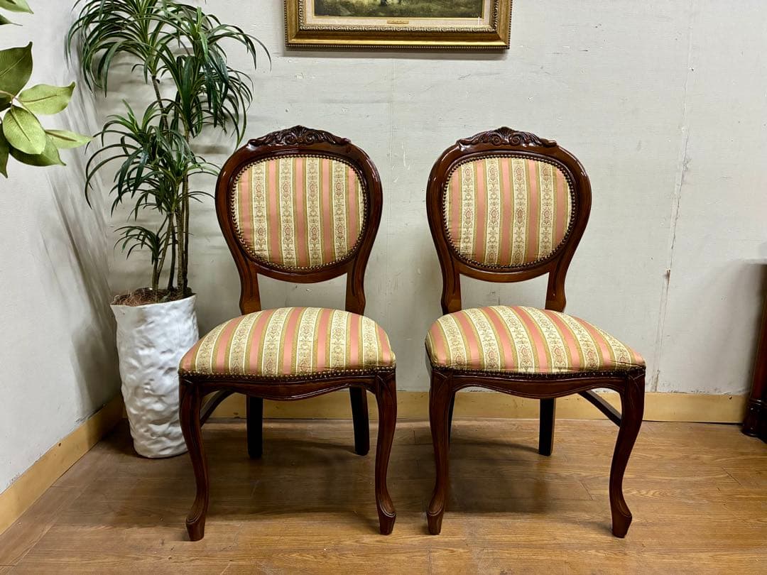 管465☆イタリア製☆アンティーク☆ヴェローナクラシック☆ダイニングチェア☆2脚