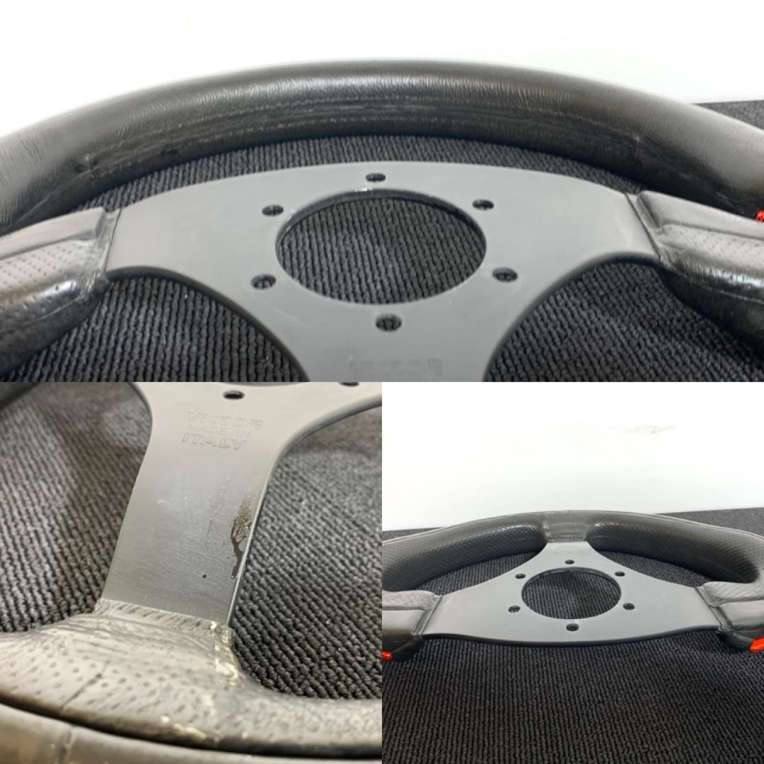 VICTOR ヴィクトール ステアリング 33パイ 赤カーボン風 ハンドル