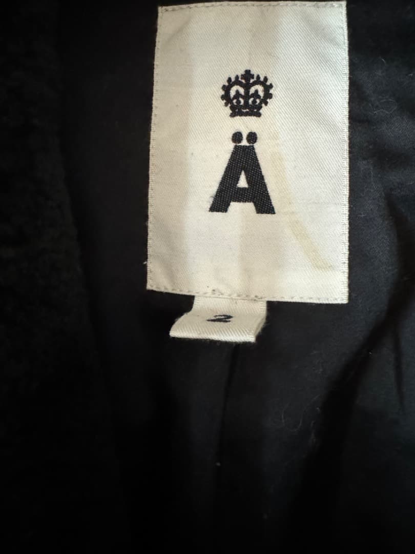 エィス　A メンズ　ムートンダッフルコート　本革