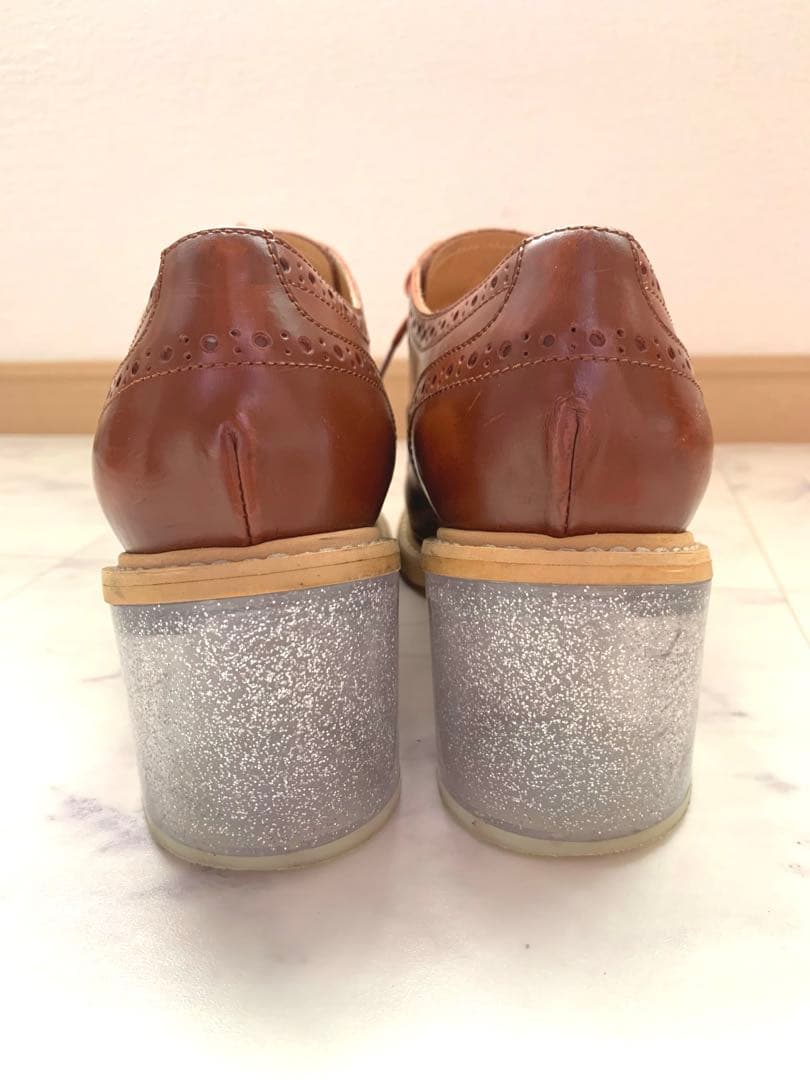 MM6 メゾンマルジェラ　クリアヒールローファー　レースアップシューズ