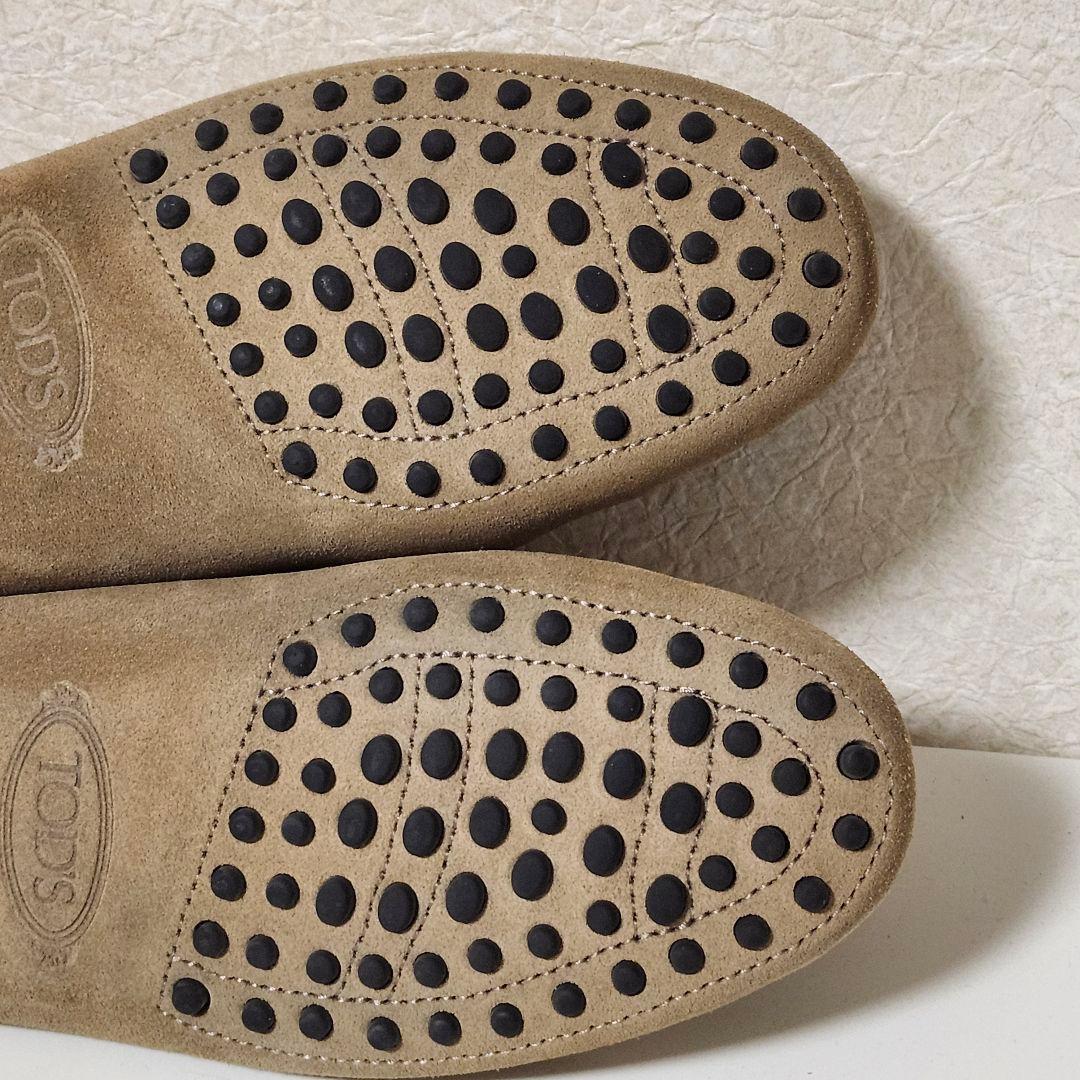 トッズ ドライビングシューズ 37 ベージュ ヌバック ゴンミーニ