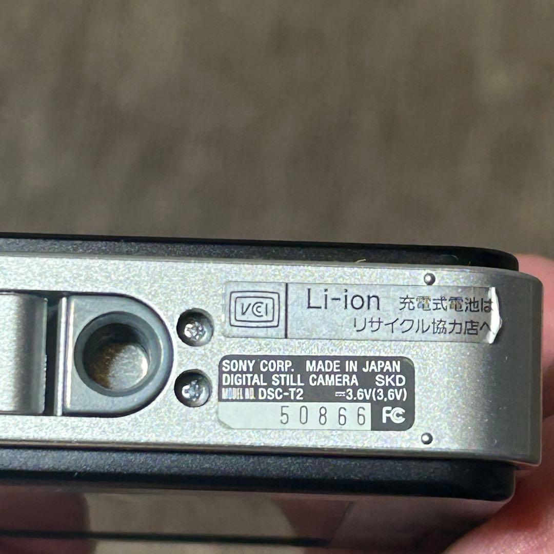 完動美品　箱・付属品付き　SONY DSC-T2 サイバーショット ブラック