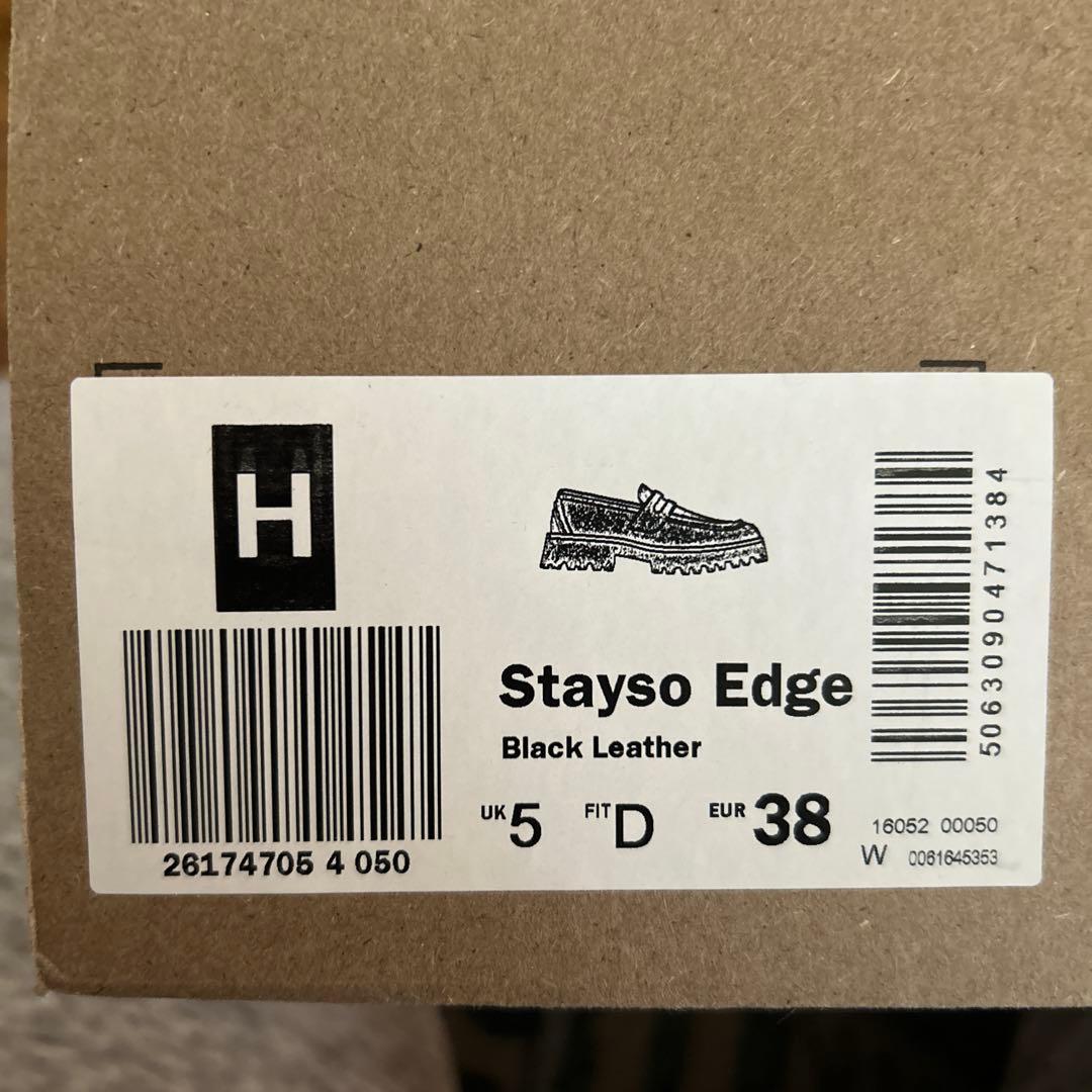 クラークス Clarks ローファー Stayso Edge 厚底 黒
