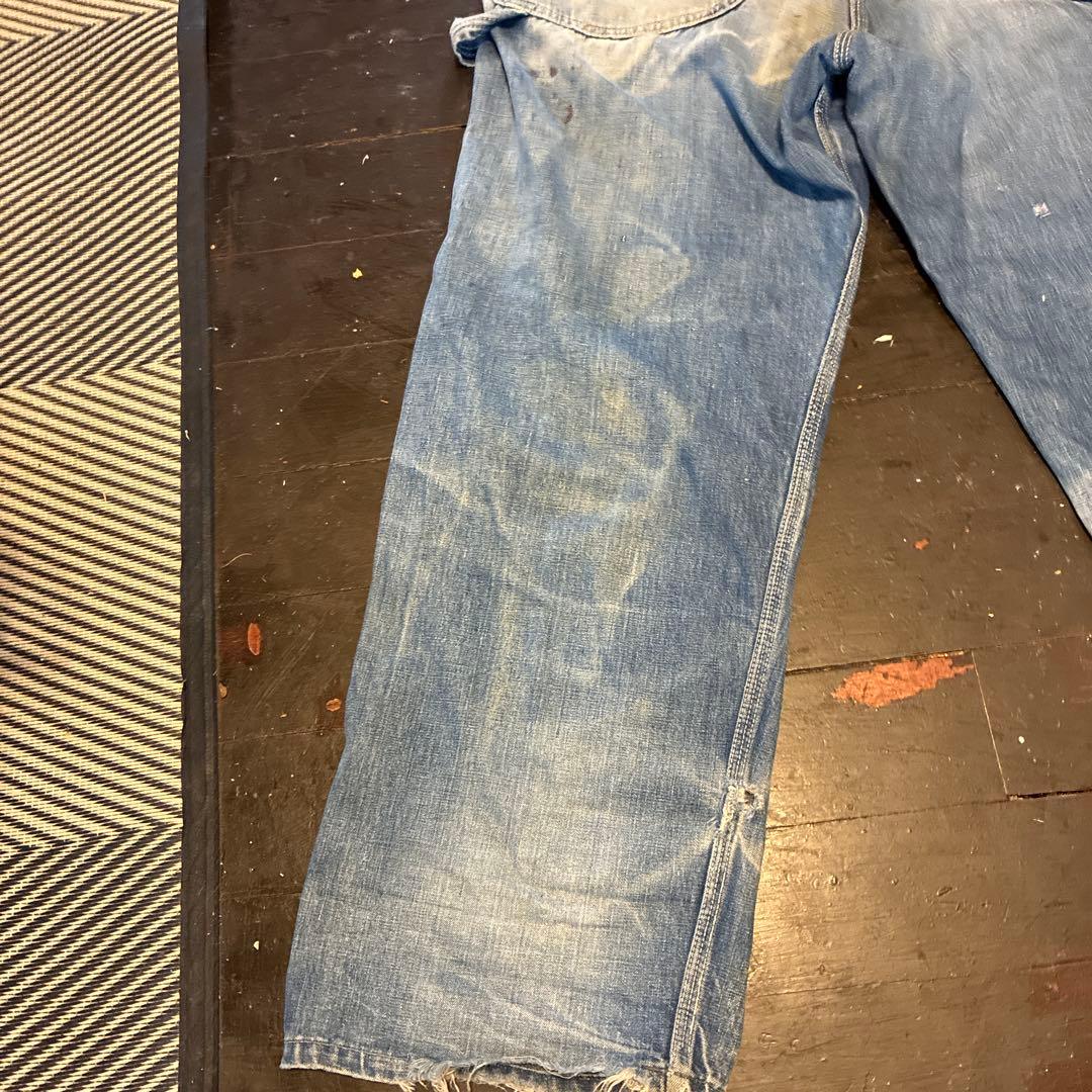 [圧倒的雰囲気！]70s Lee ビンテージ　オーバーオール ボロの美学。炭鉱系