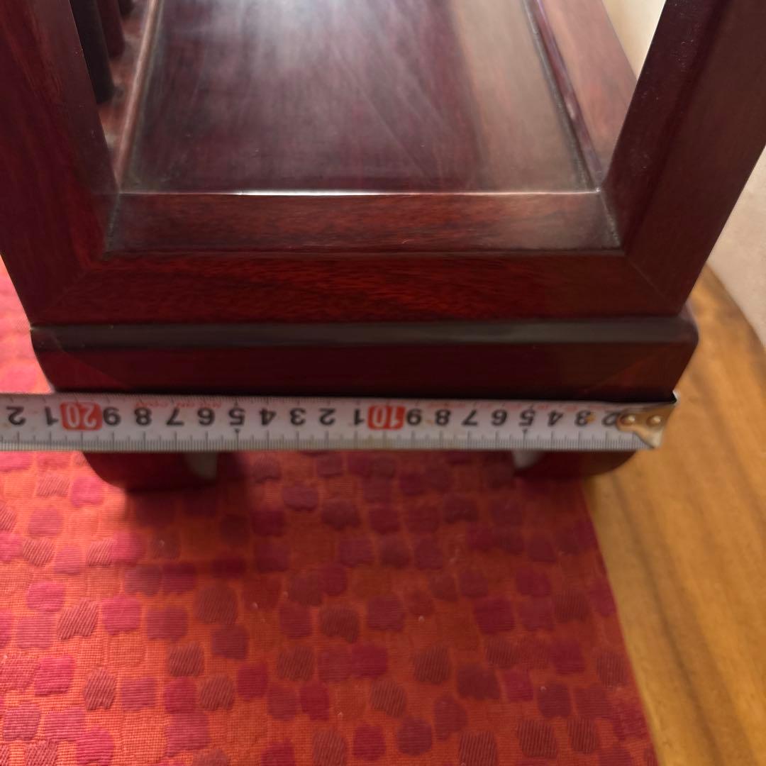 無垢材　格子　縦浅　小棚　高さ約70cm 幅約51cm