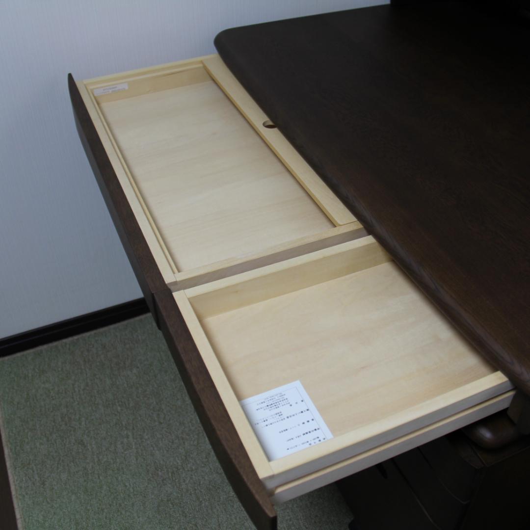 【美品】カリモク学習机（机・本棚＆ライト・椅子・ワゴン）4点セット①