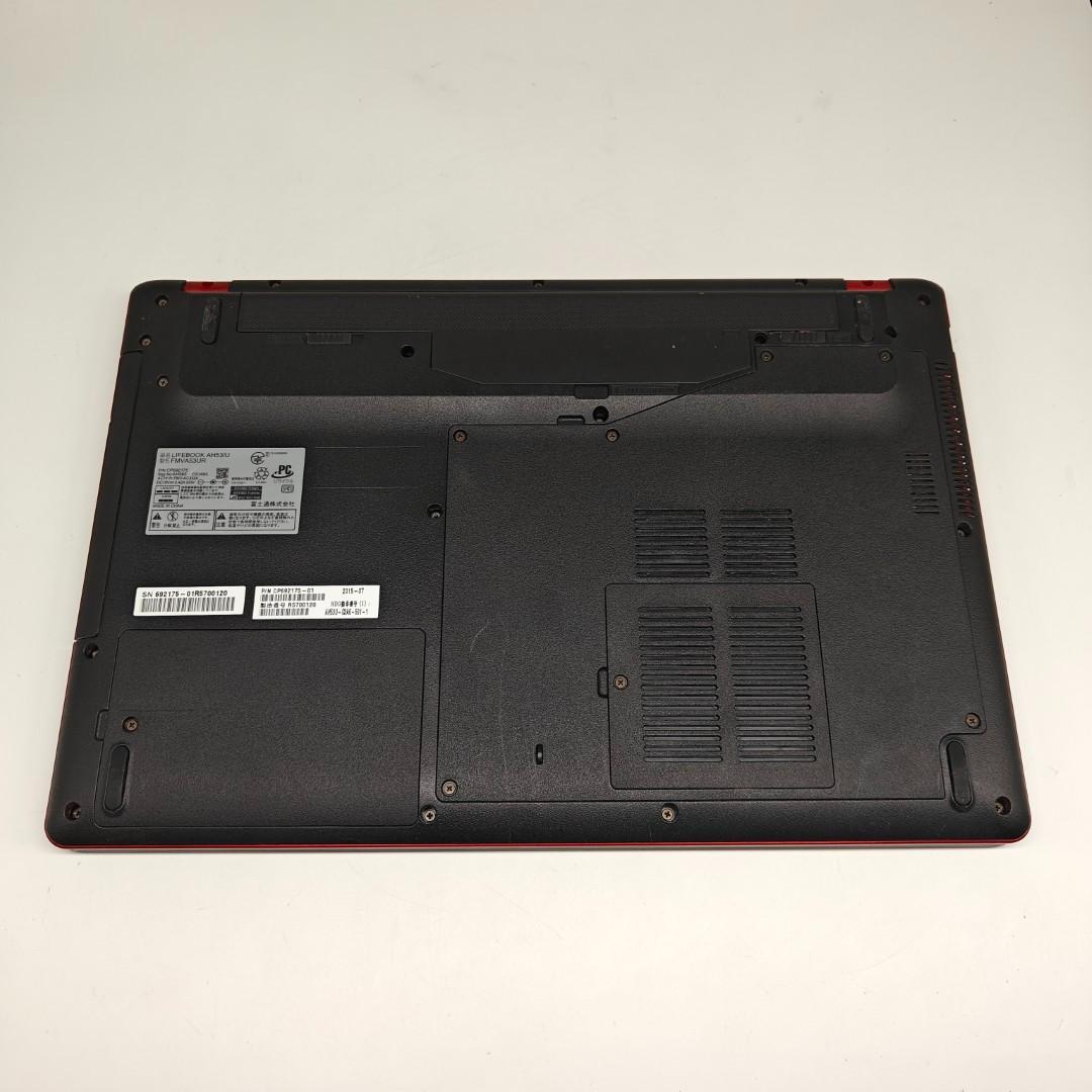 【富士通】AH53 高速i7 SSD256GB 8GB レッド ノートPC
