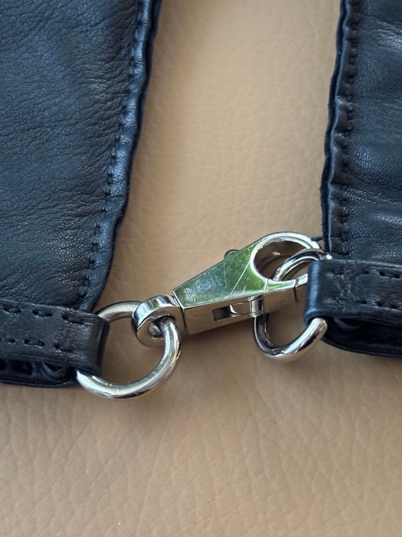 HERMES エルメス　手袋　グローブ　レザー　カシミア 71/2