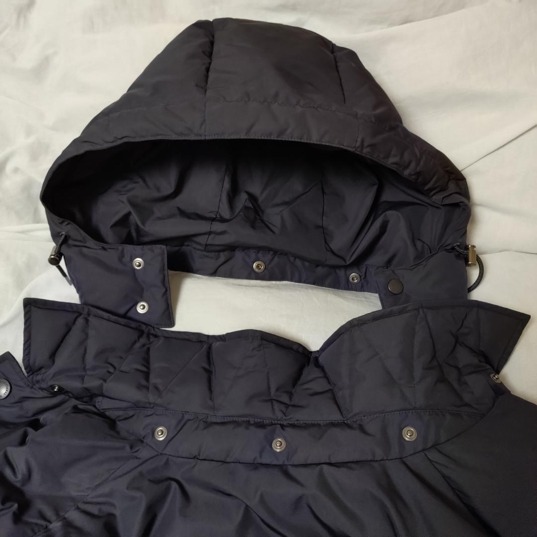 【トラディショナルWEATHERWEAR】ネイビー フード付ダウン 38/L相当
