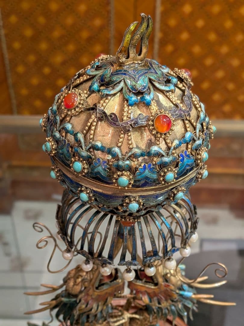 シャイションプー 特価 骨董 中国 龍 置物 高さ約36㎝×横奥行15㎝