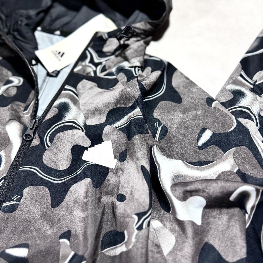 新品 正規品 Msize アディダス 上下セットアップ 総柄 3ストライプ