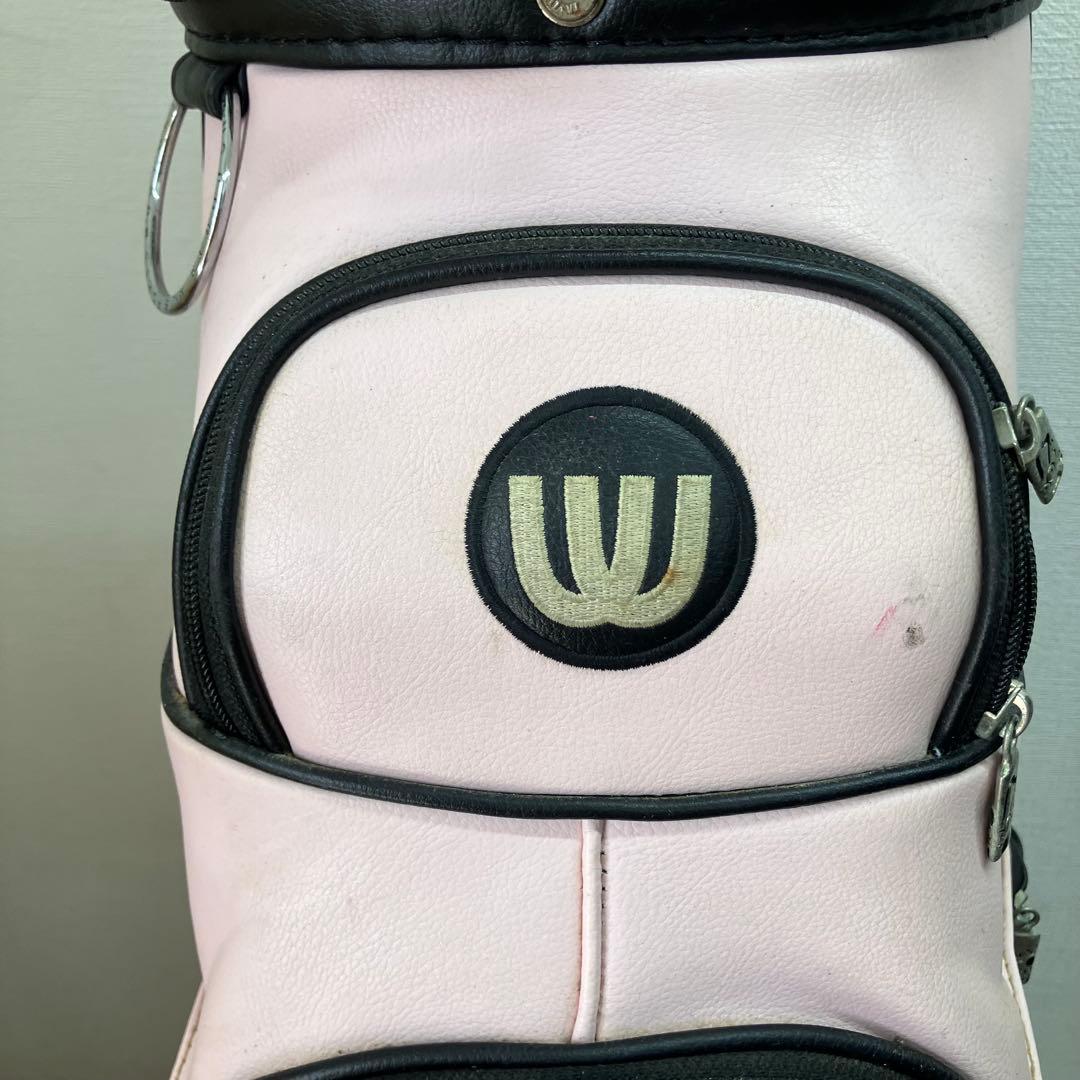 M・U SPORTS ミエコウエサコ　キャディバッグ　ゴルフバッグ　ピンク