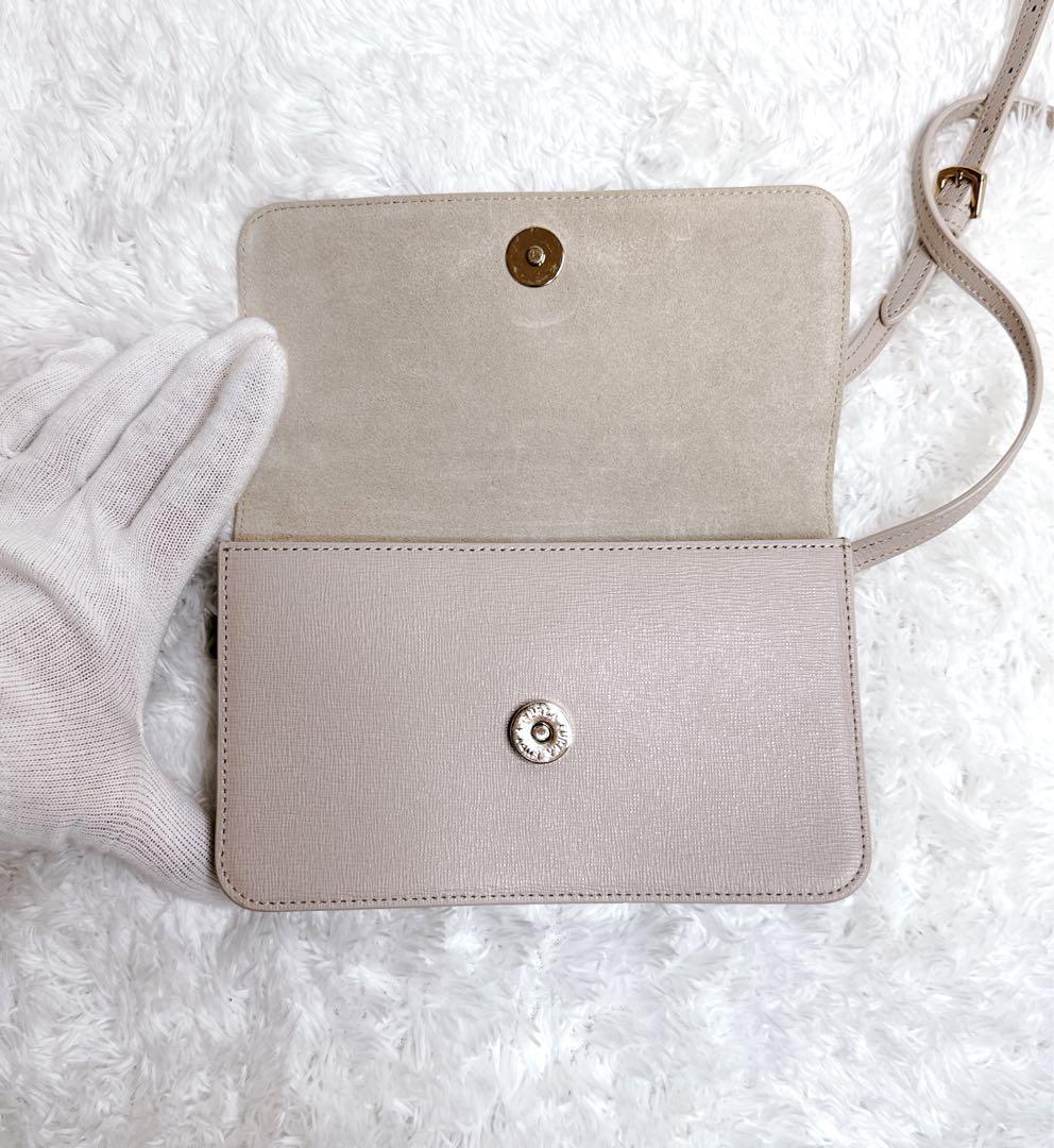 【人気色】FURLA リーヴァL ピンクベージュ ショルダーウォレットバッグ
