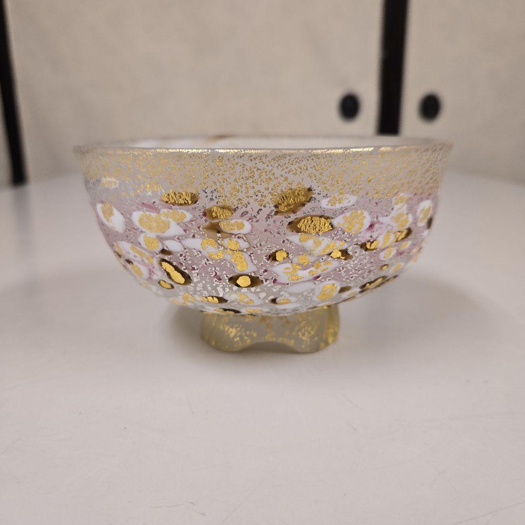 ガラス　抹茶碗　夏茶碗　一品作