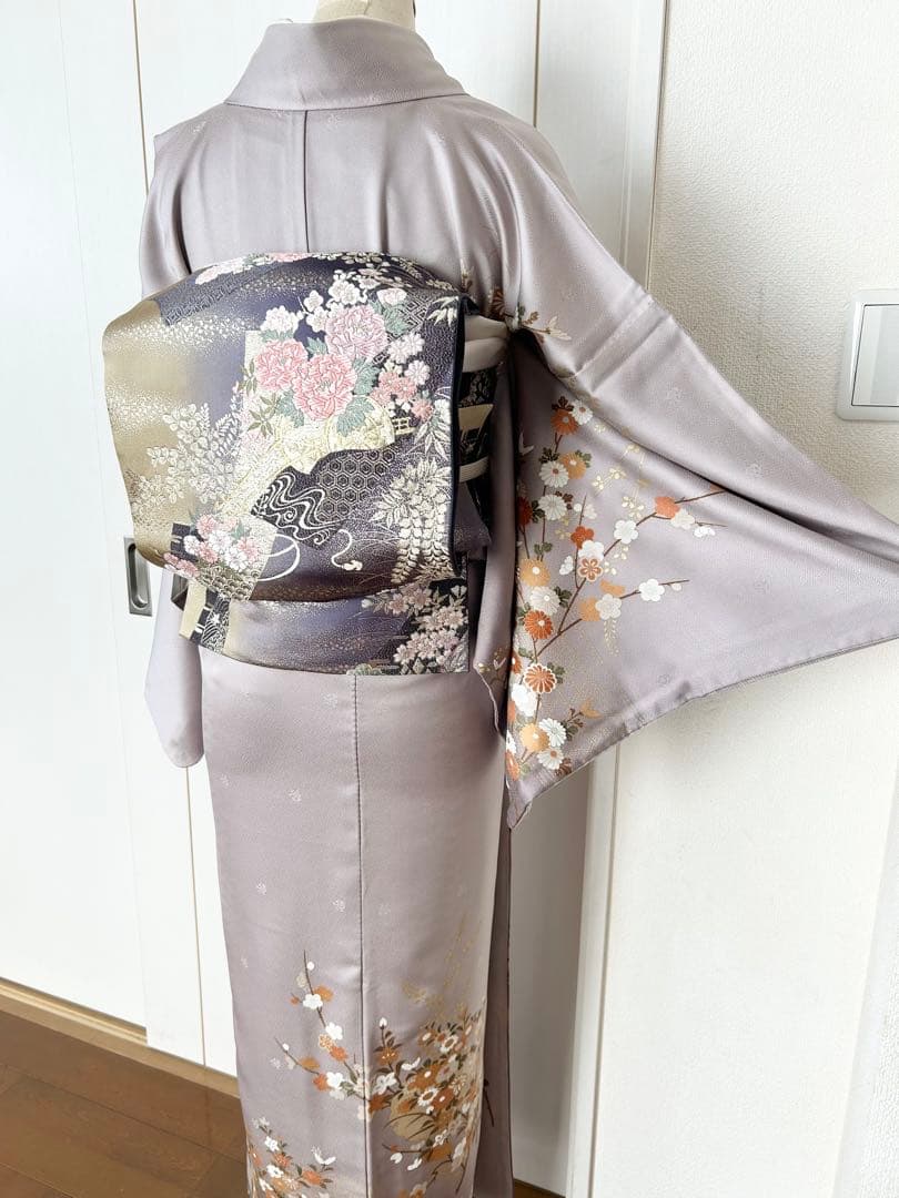 正絹訪問着　フルセット4点　卒業式　入学式　七五三　お宮参り　難あり