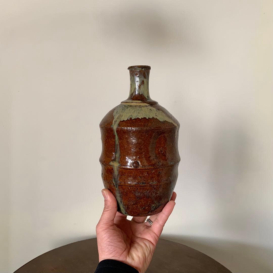 高取焼 小石原焼 上野焼 竹節瓶 油瓶 古美術 古道具 アンティーク