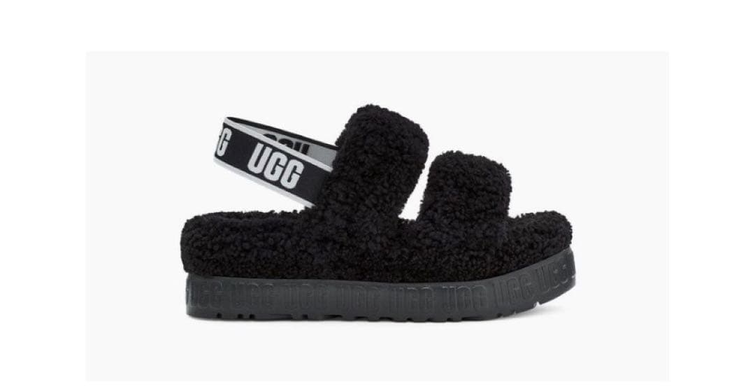 UGG ブラック OH FLUFFITA サンダル