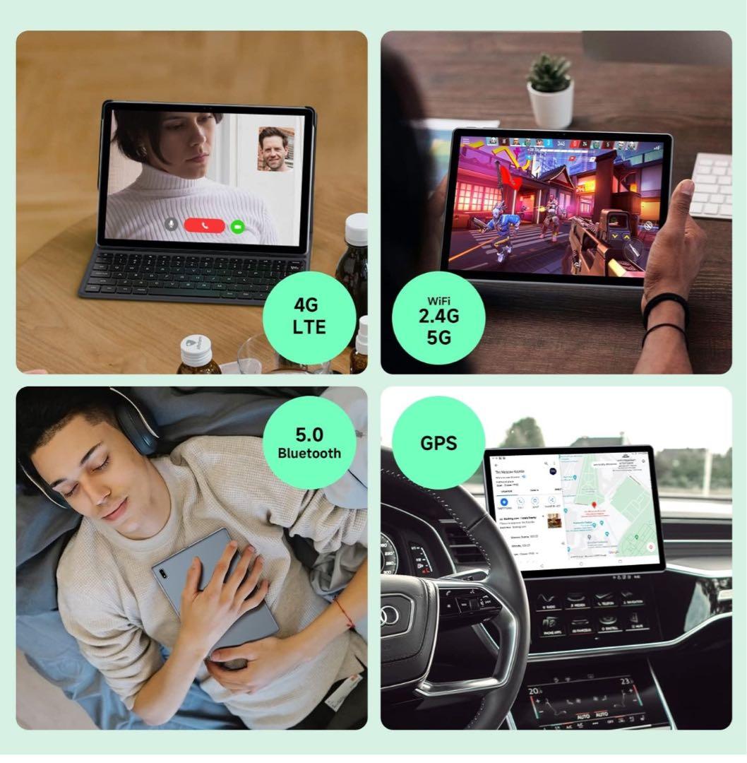 タブレット Android 11 PC 10.5 インチ 1920x1280