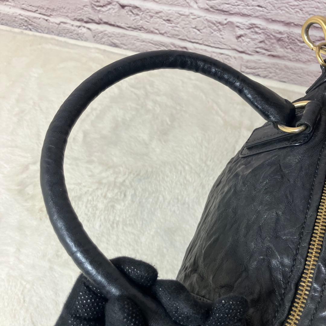 ジバンシー✨パンドラ 2way シワ加工 ロゴ金具 黒 ショルダーバッグ