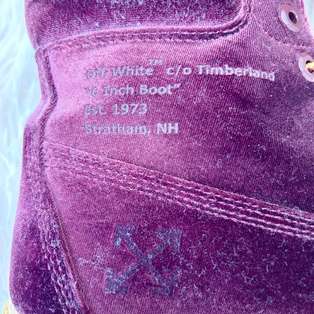 H*売様 ✨極美品✨Timberland×OFF-WHITE ベルベット 6ホー